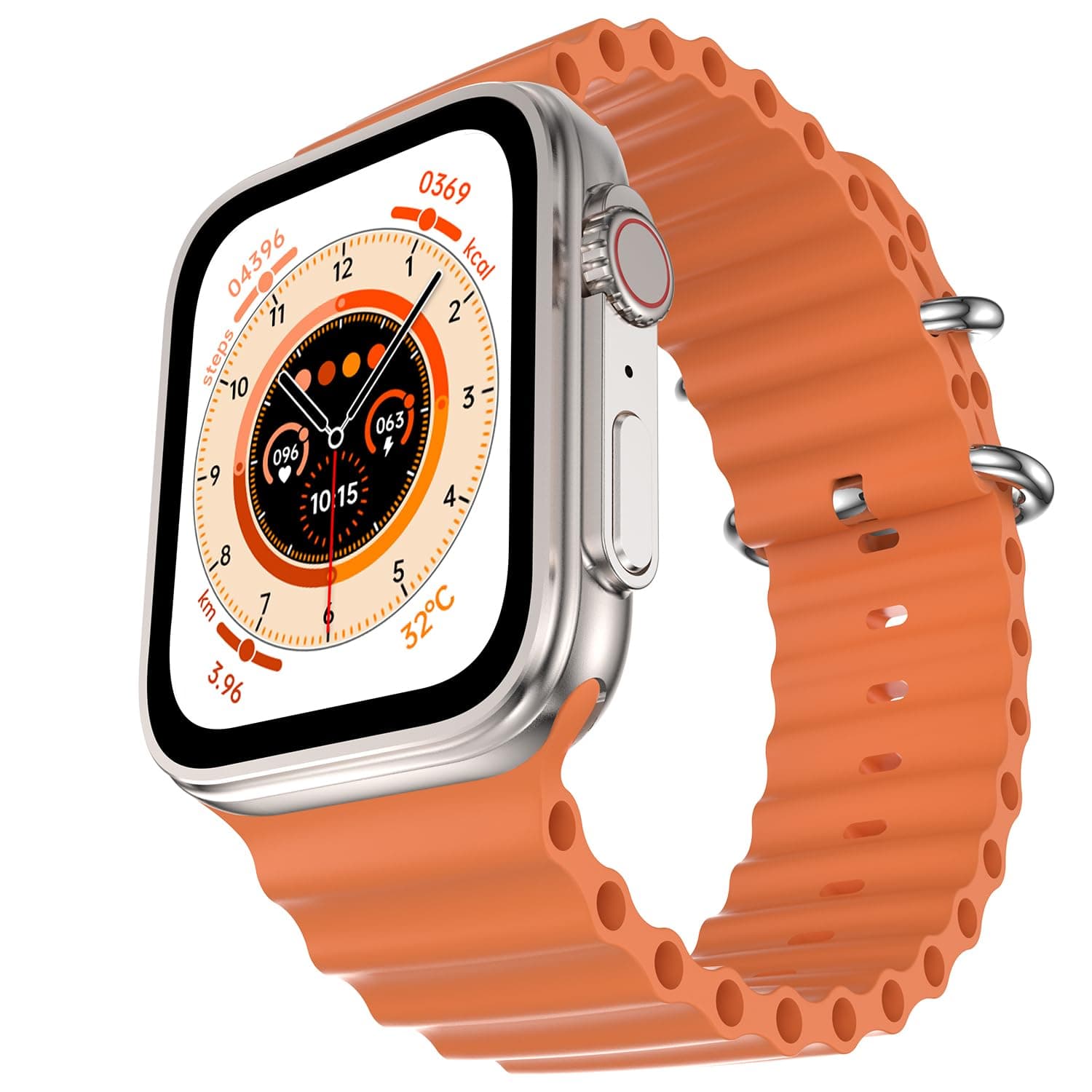 Fire-Boltt Gladiator Pro 1.78" AMOLED Always On Display, 500 NITS Brightness, 123 Sports Modes, Bluetooth Calling, 360° Health Monitoring, Voice Assistant (Orange)