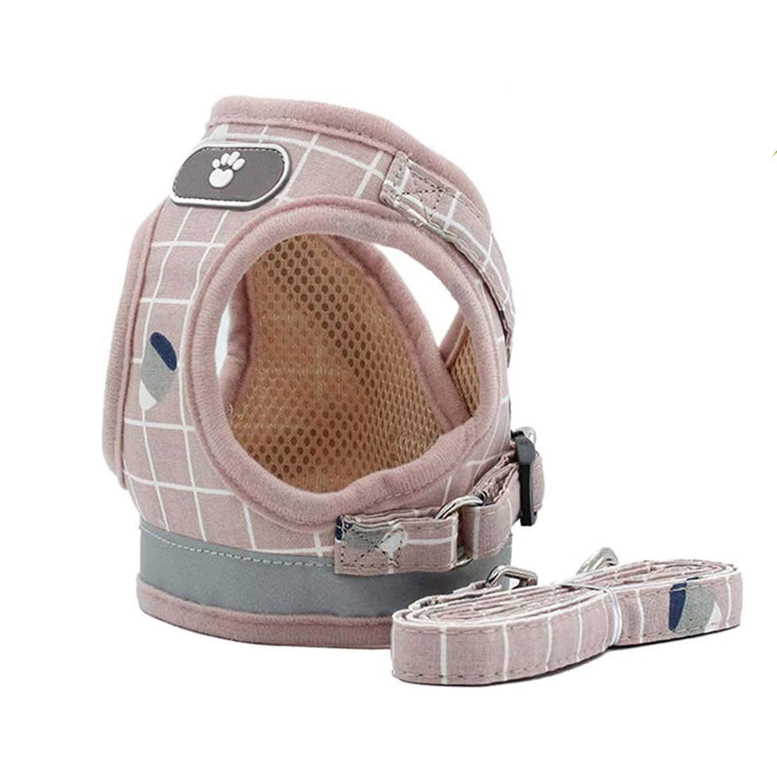 Anlitent Adjustable No Pull Dog/Cat Harness and Lead Set for Walking, Escape Proof Dog Vest Harnesses for Puppy Small Animals/Cats, One Size Up