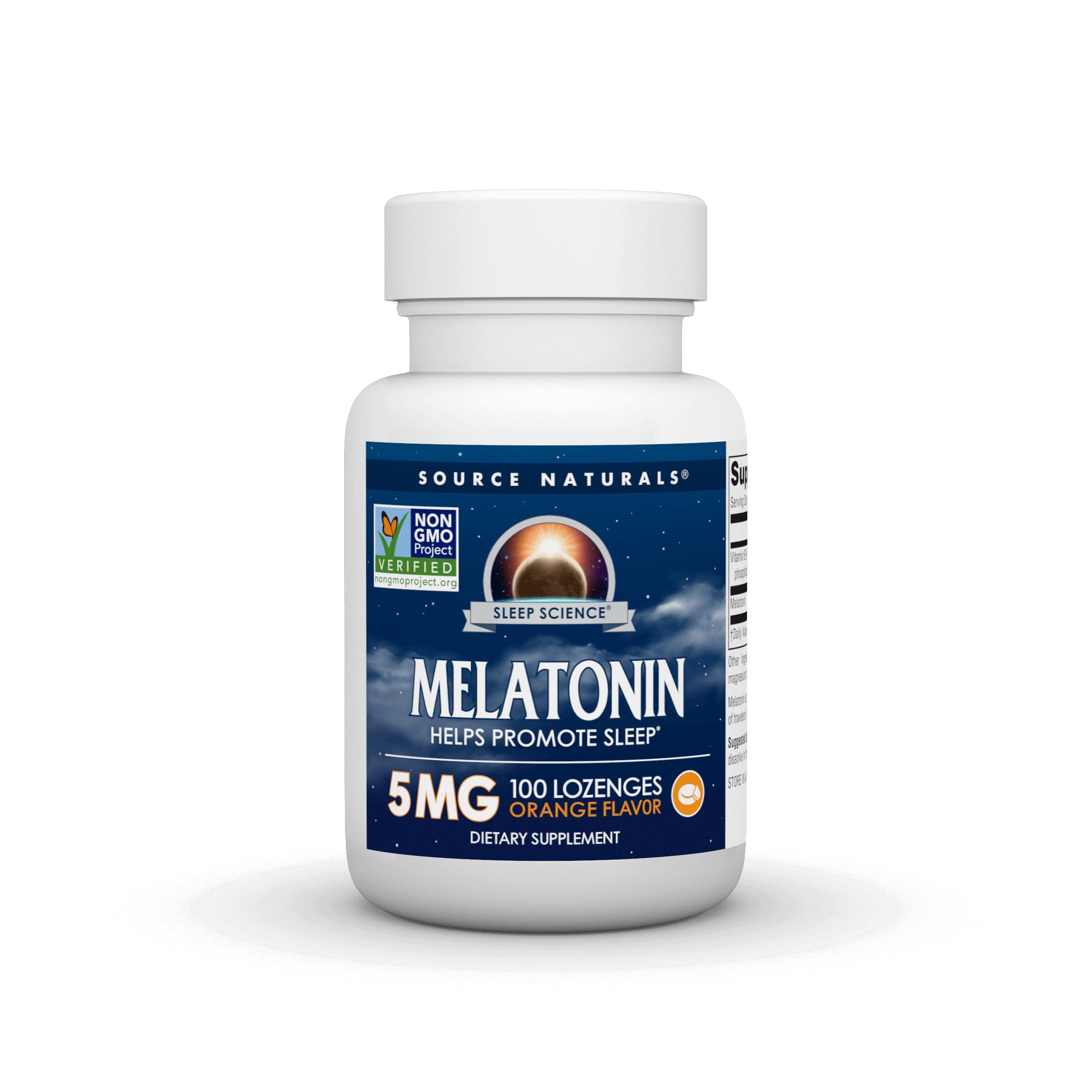 Source Naturals Melatonin 5 mg - 100 Orange Flavored Lozenges