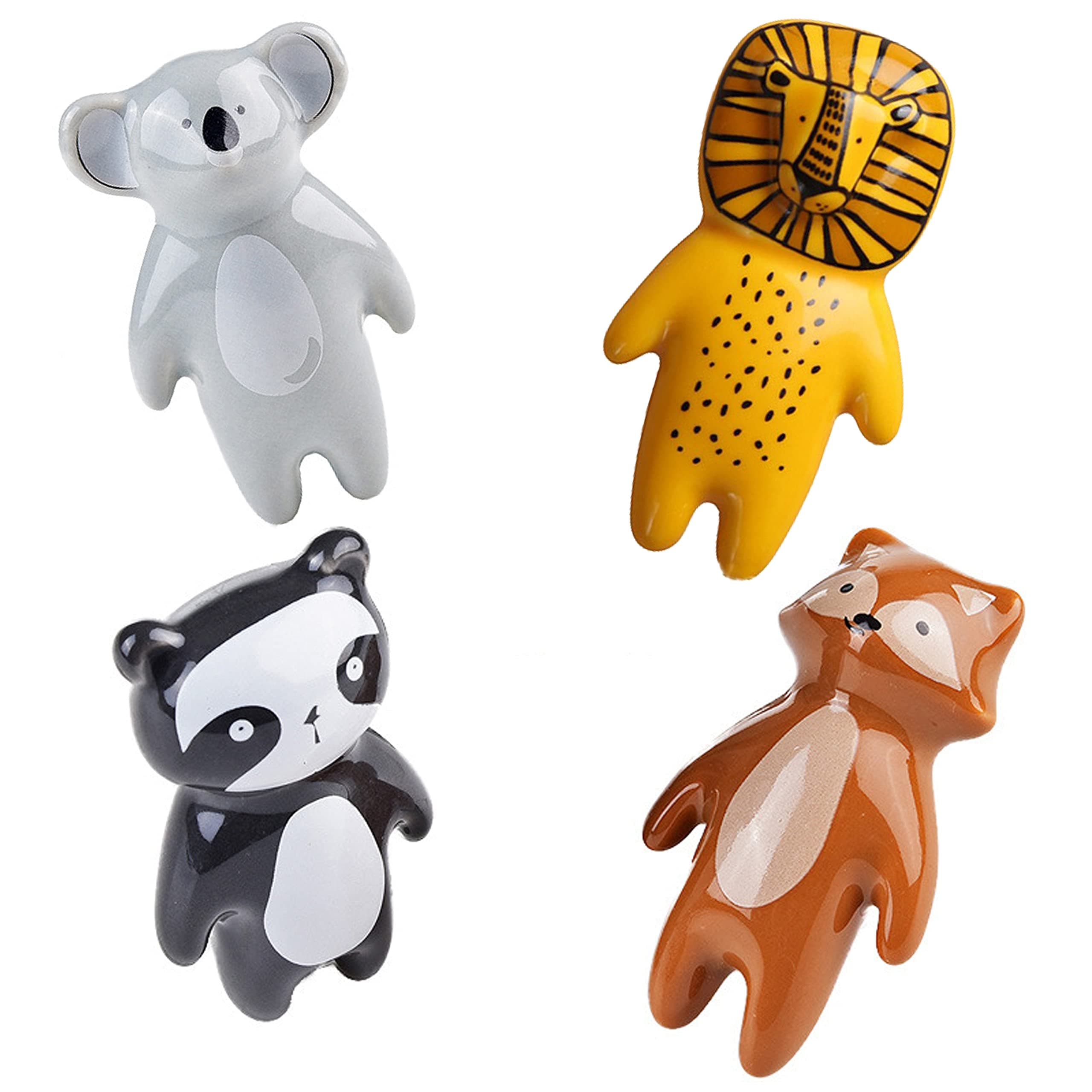 ED-Lumos4Pcs Cabinet Knobs Animals Design Drawer Handles for Home Kitchen Kids Bedroom
