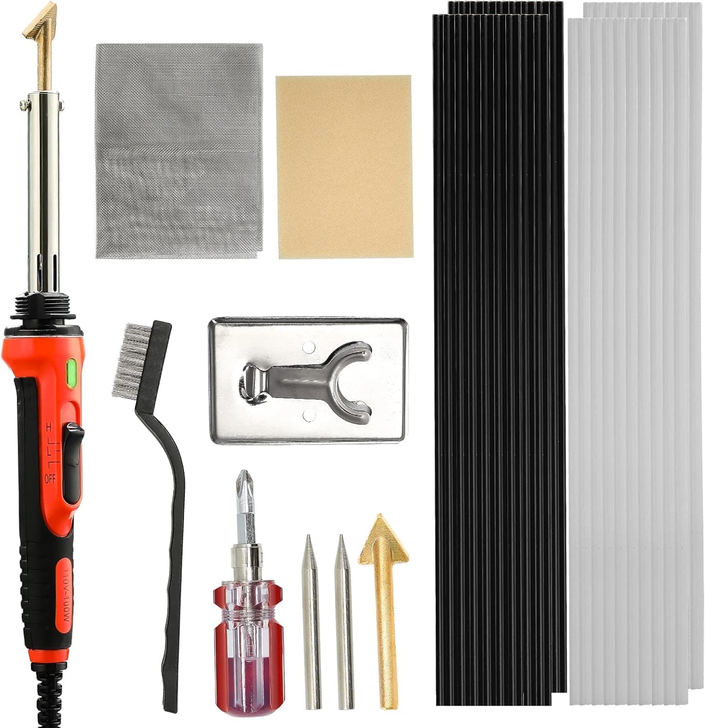 Azonee Welding Kit with Soldering Iron Tips, Fast Heating 2-in-1 Plastic Welder Soldering Iron Gun, Temperature Control with Indicator for DIY, Car Bumper, Dashboard, Kayak, Canoe Repair Tool