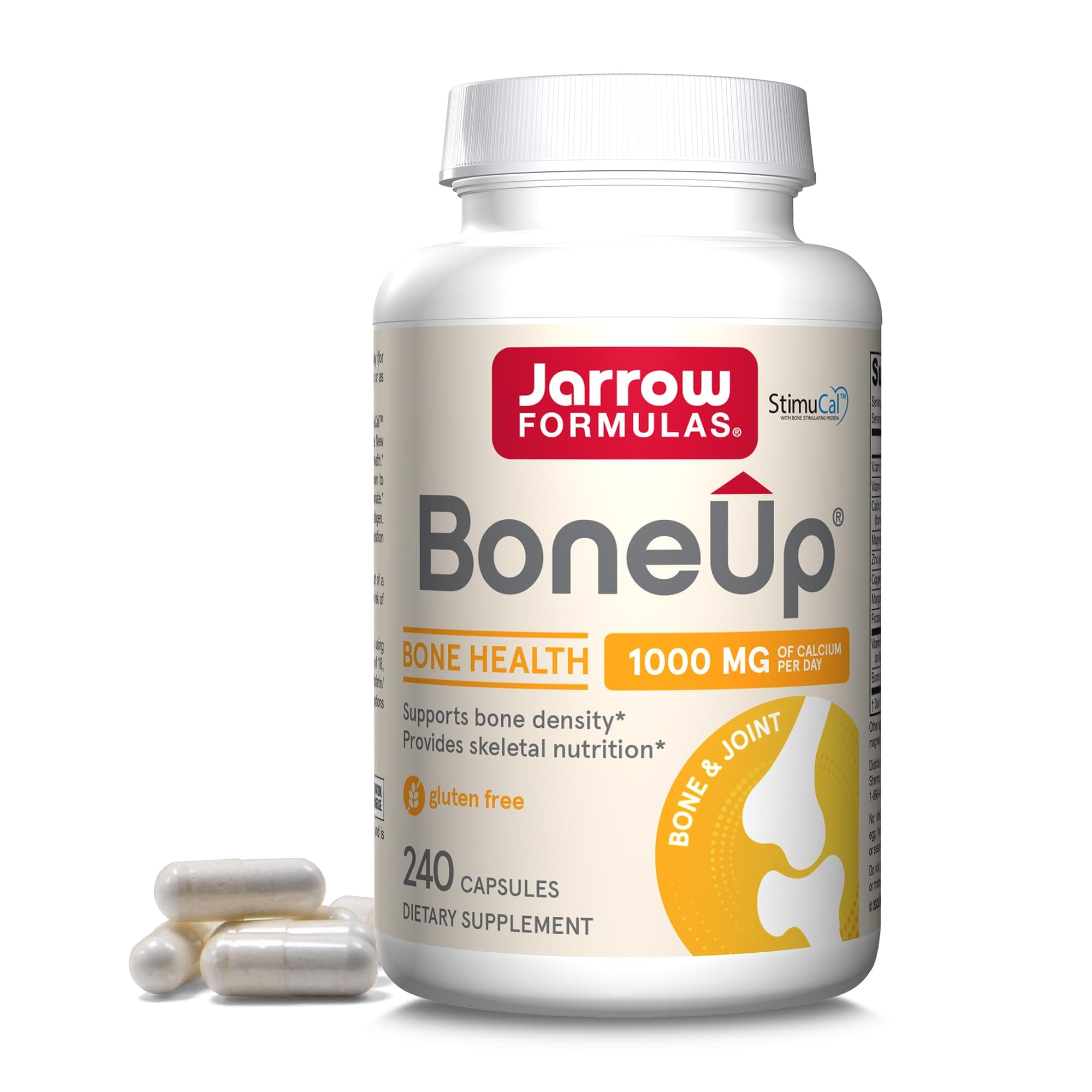 BoneUp for Bone Density - Vitamin D3 and K2, Calcium Support, 240 Capsules, Provides Skeletal Nutrition, Up to 40 Days Supply