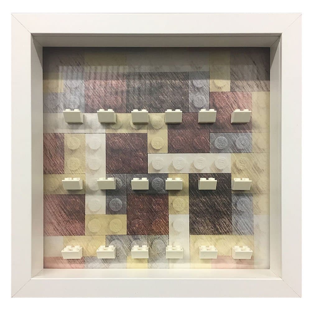 Papimax mini figure display frame case for lego minifigures paint white frame