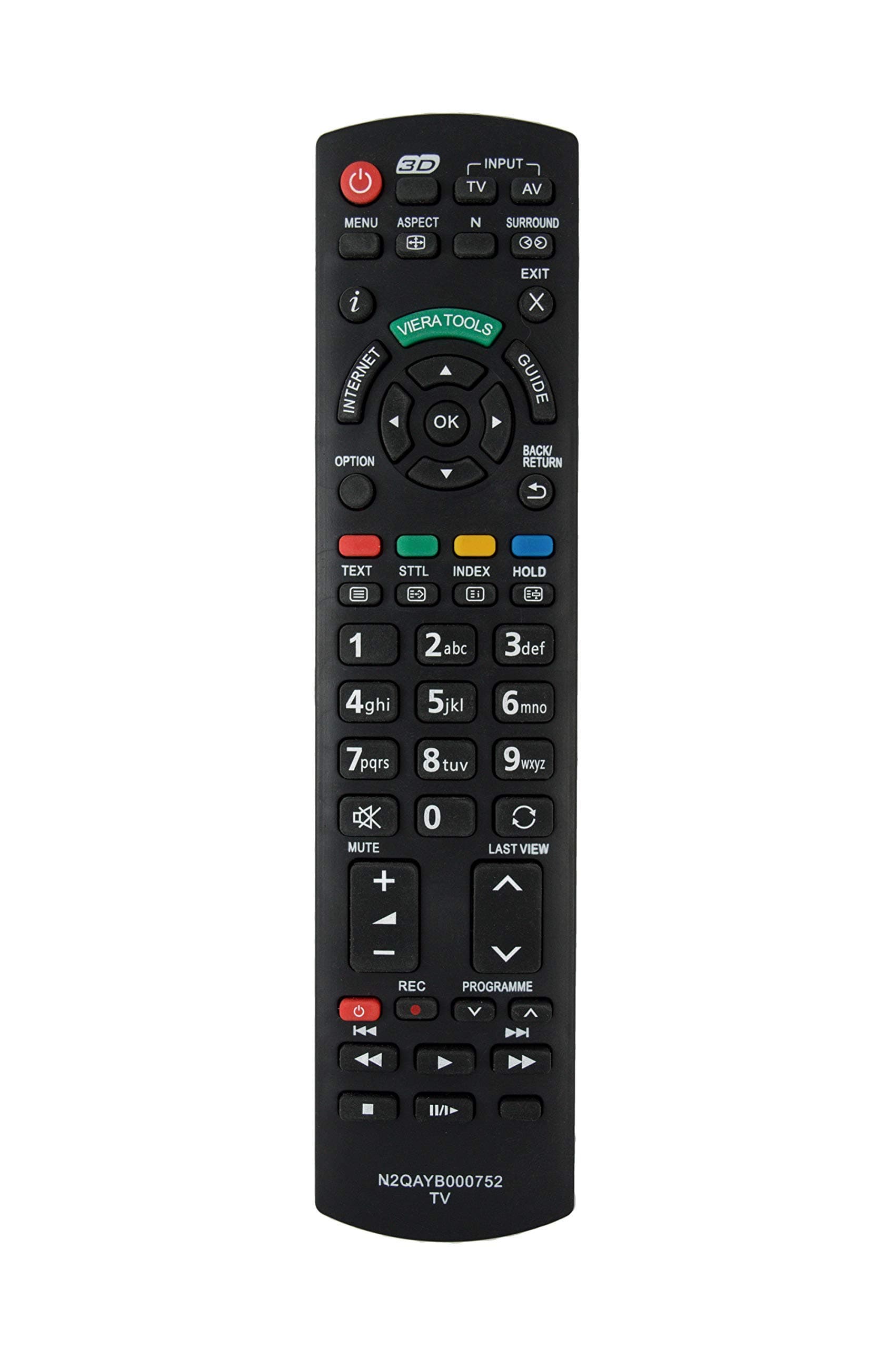 Universal Replacement Remote Control for Panasonic TV - N2QAYB000752