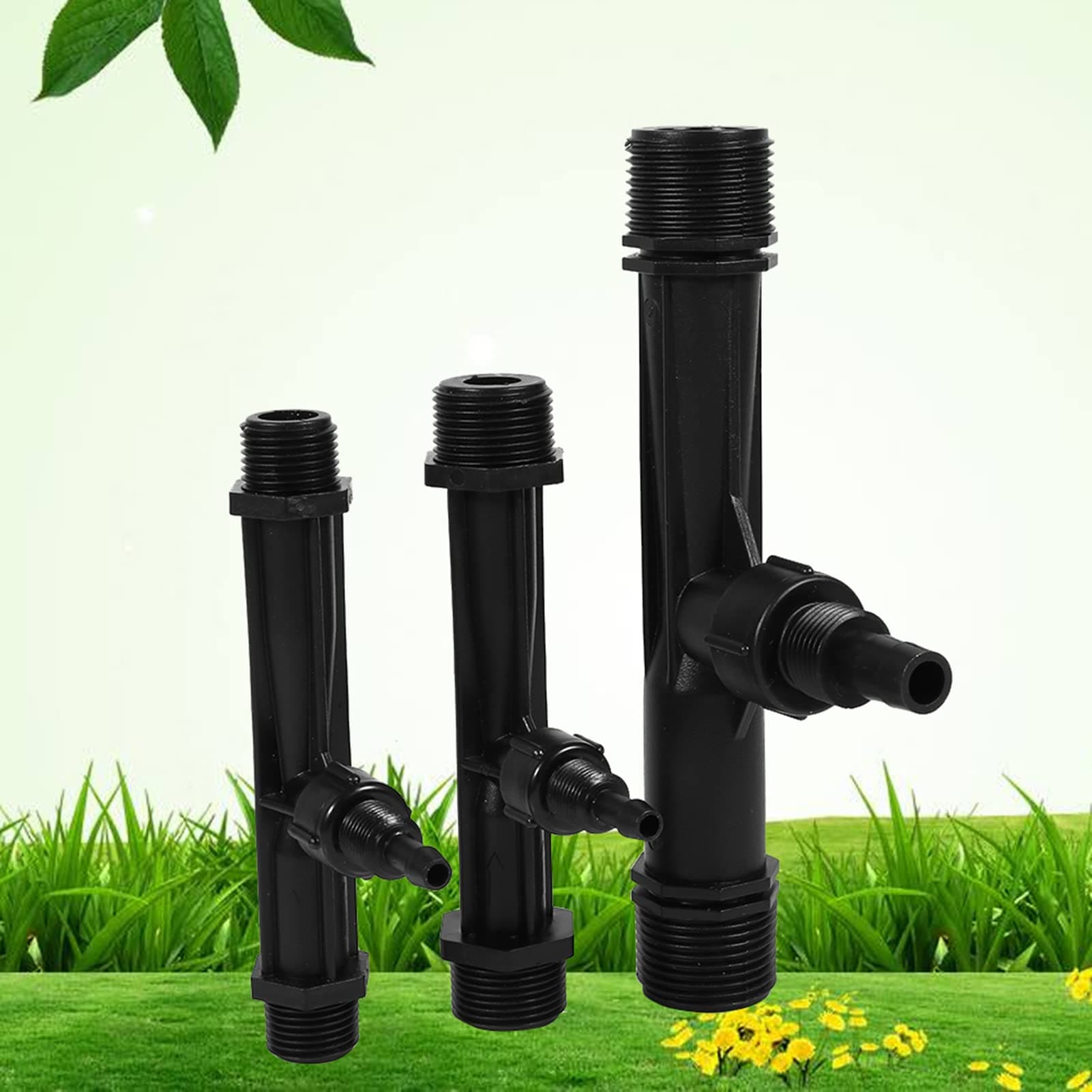 HoroperFertilizer Injector for Irrigation, 1 Inch, Plastic, POM, Inline Emitters, Water Pressure-Driven, Fertilizer Injection and Mixing, Cylindrical, Manual, Threaded, 1 Set