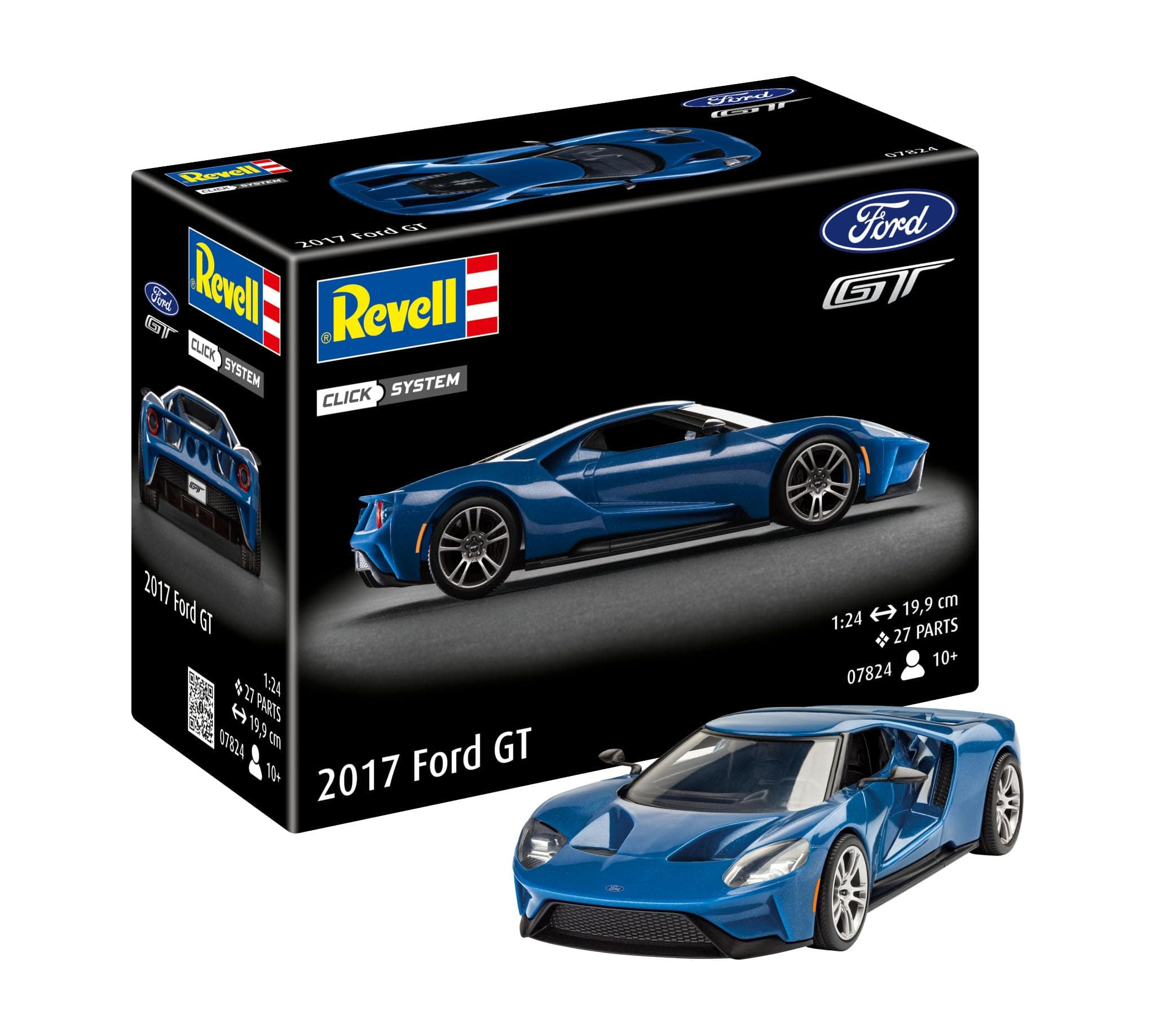 07824 2017 Ford GT (Click System) 1:24 Scale Unbuilt/Pre-coloured/Click-Together (Non-Glue) Plastic Model Kit