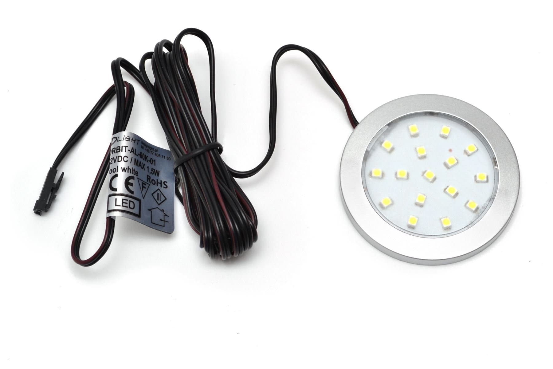 Orbit - Very Bright Cold White LED Light 12V 1.5W Under Cabinet Shelf Cupboard Single Light