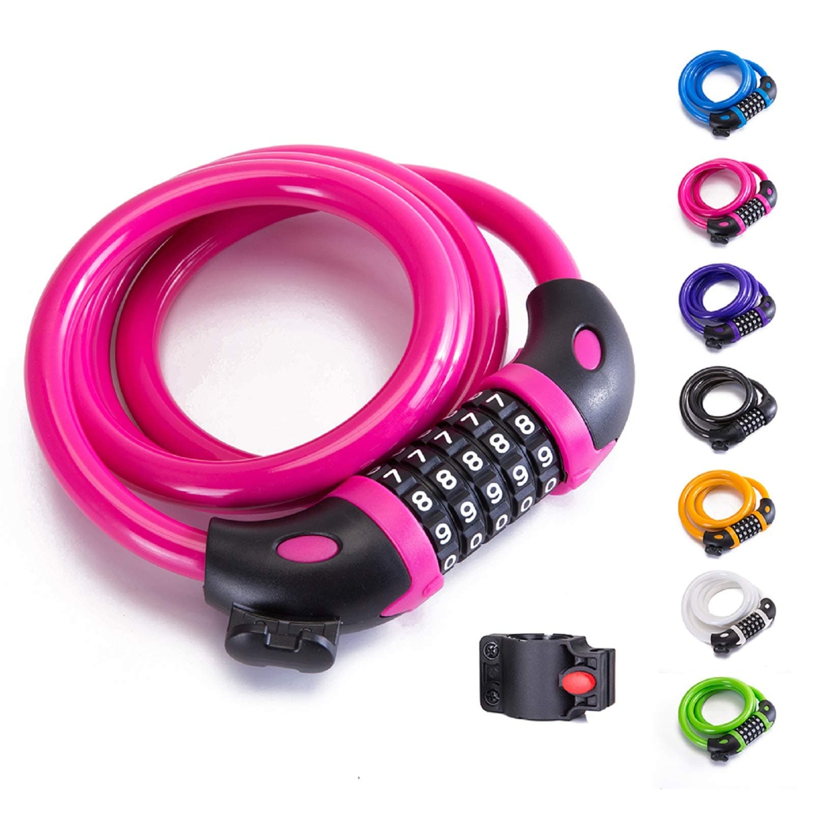 Bike Lock Bicycle Lock Chain ，5-Digit Combination Lock Core Steel Wire Bike Lock Security&Portable Bicycle Locks