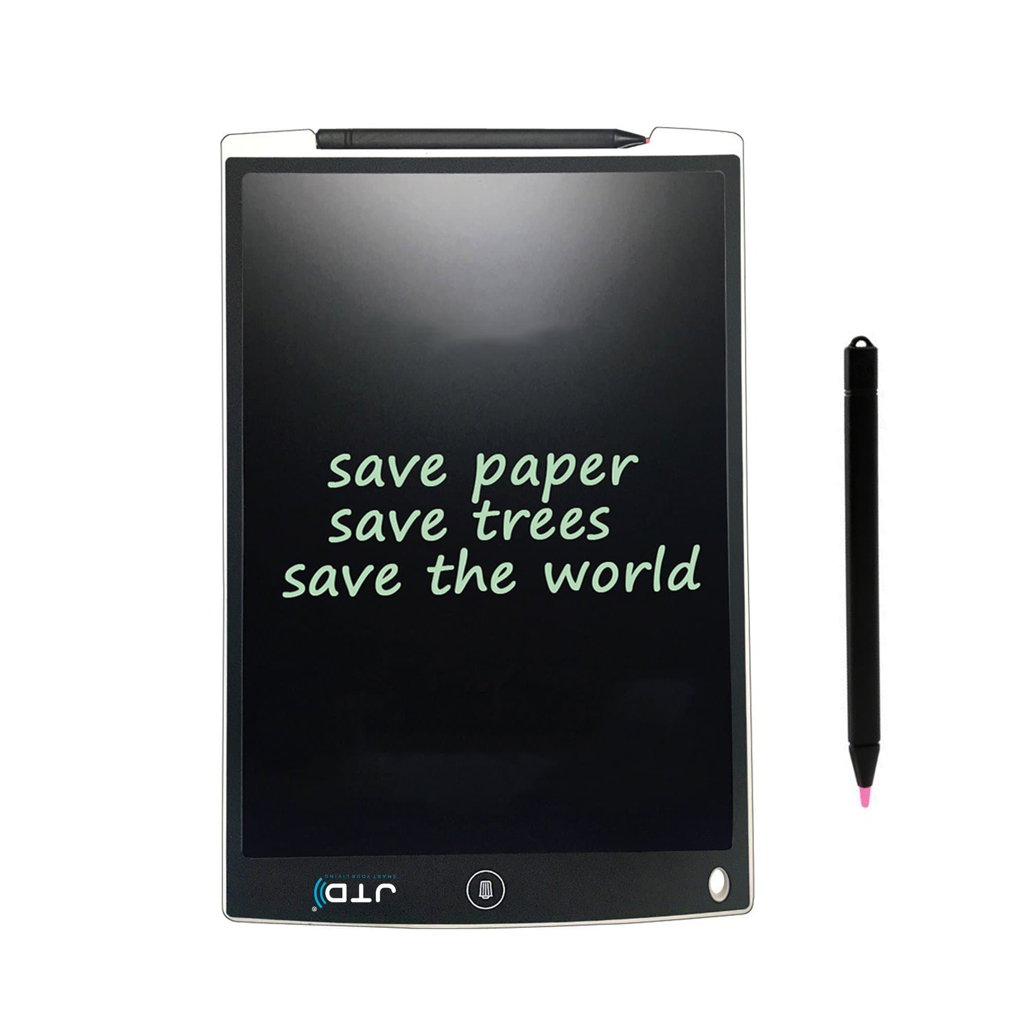 JTD LCD Writing Tablet Electronic Writing Board Drawing Tablet Memo Message Notice Board Notepad (12inch, white)