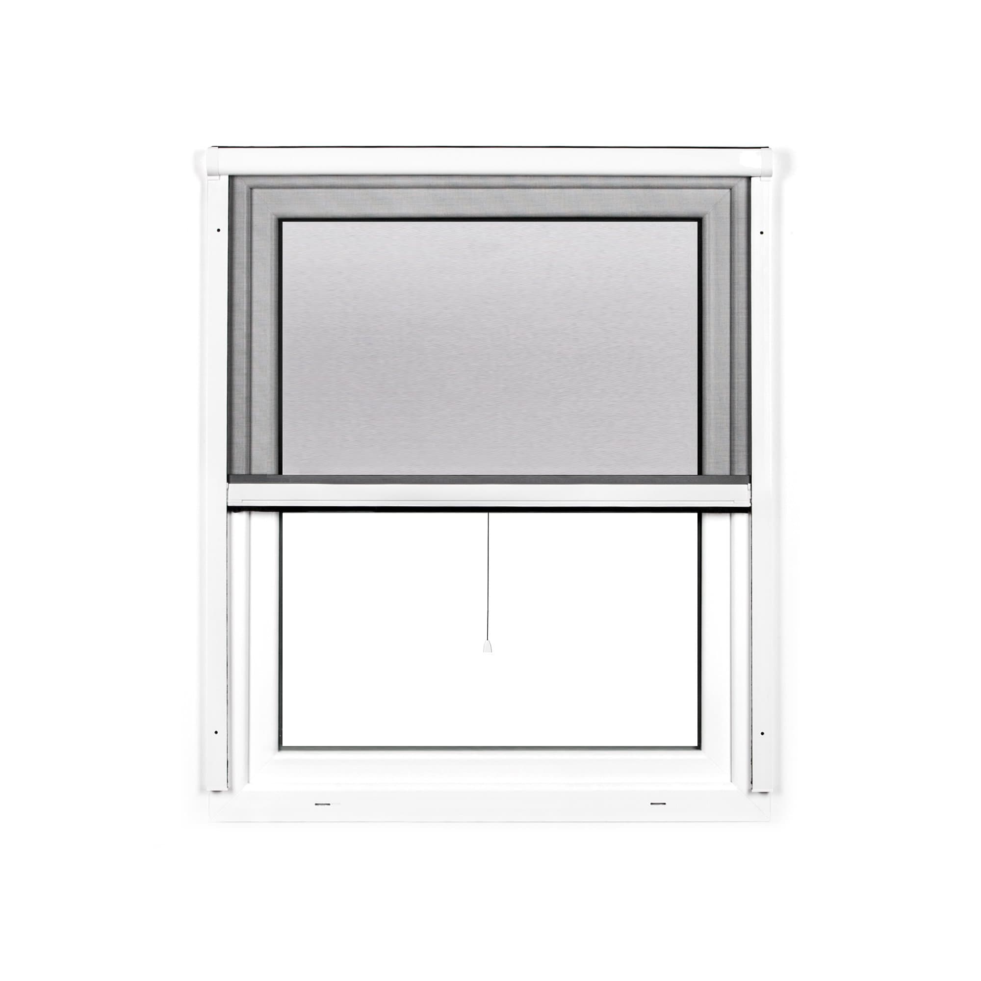jarolift 2 in 1 Volaris Roller Fly Screen for Windows - Retractable Insect Screen - PVC Frame 100 x 140 cm (W x H), White