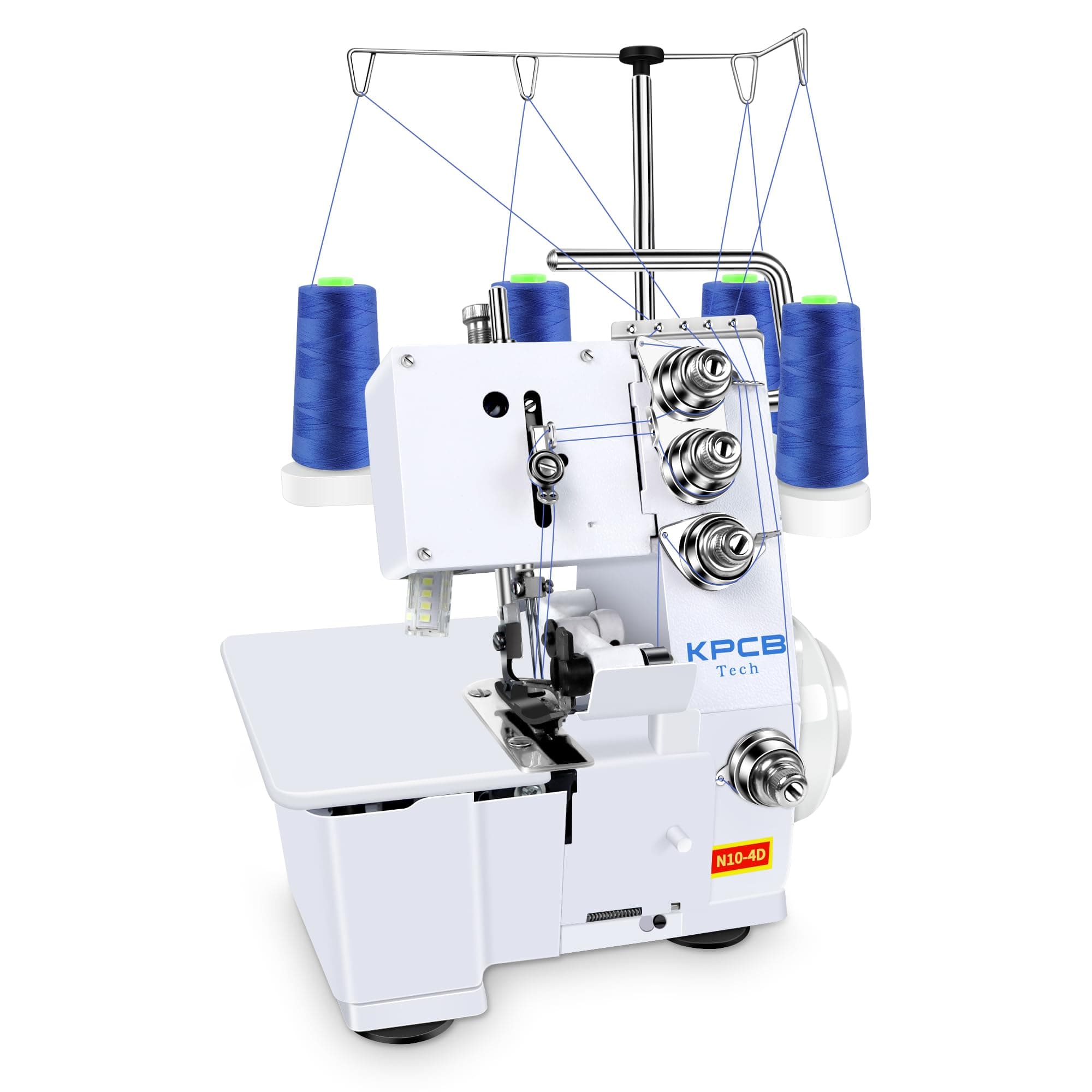 KPCB Tech Serger Sewing Machine with Upgraded LED Light and Accessories Kit, Heavy-Duty Durable Metal Frame Overlock Machines