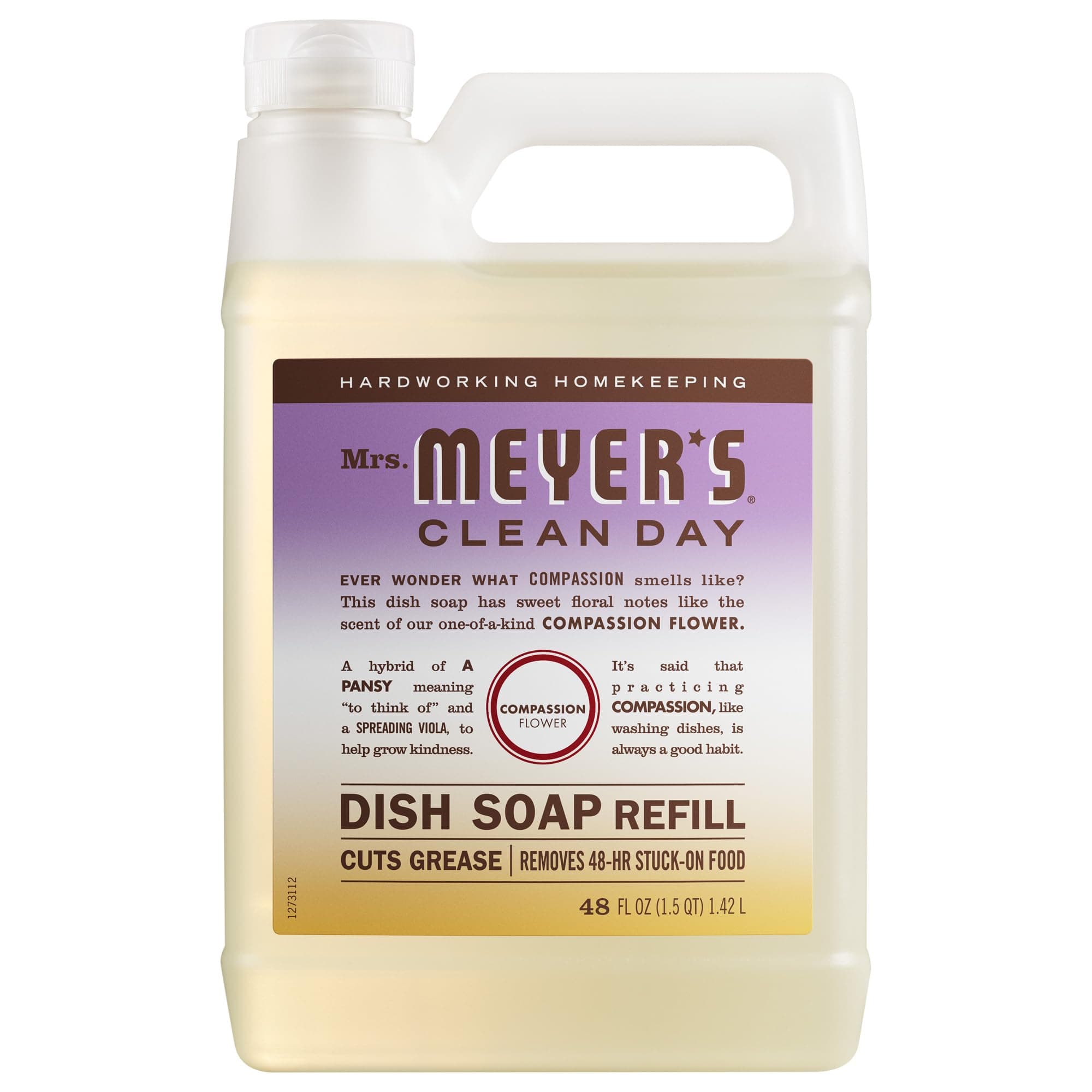 CLEAN DAY Liquid Dish Soap Refill, Compassion Flower, Packaging May Vary, 48 fl. oz