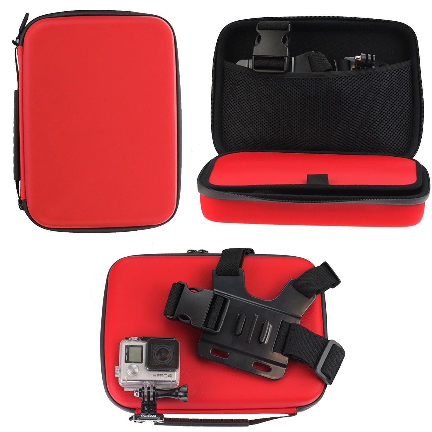 NavitechRed Shock Proof Hard Storage Case/Cover Compatible with SAVFY Red Action Sport Cam Camera