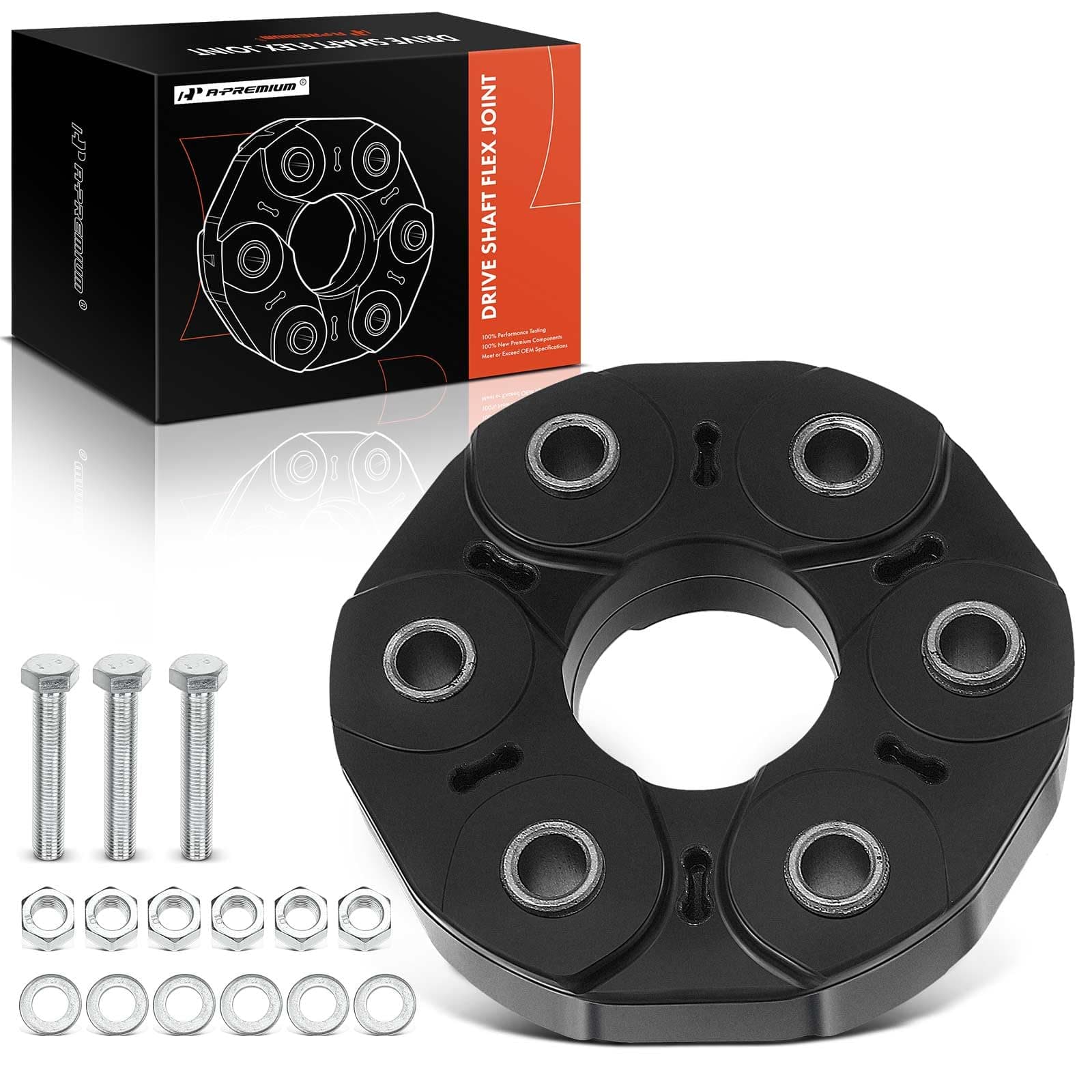 A-Premium Drive Shaft Coupler Flex Joint Coupling with Bolts Compatible with Chrysler 300 2005-2010 & Dodge Challenger 2010-2011, Charger 2006-2011, Magnum 2005-2008, Replace# 5127289AA, 5144110015