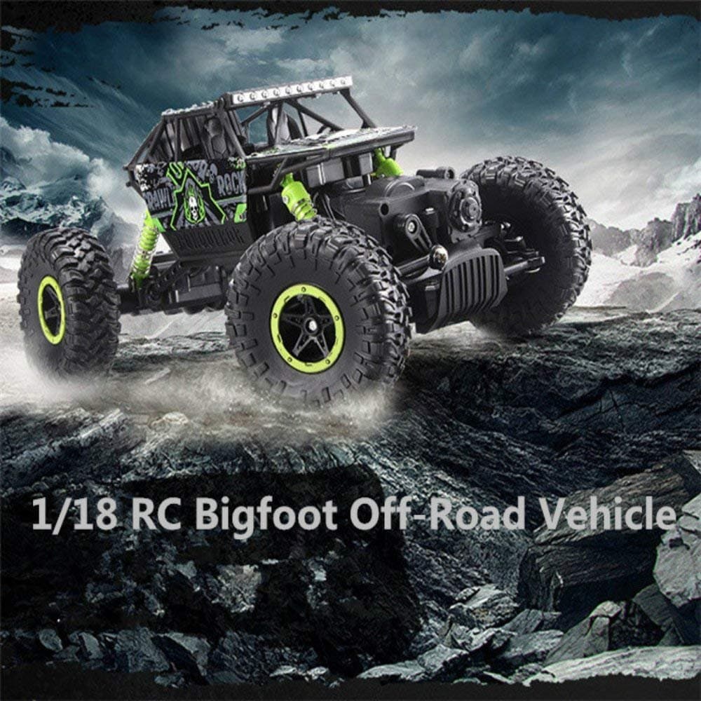 Brand Conquer Dirt Drift Waterproof Remote Controlled Rock Crawler RC Monster Truck, 4 Wheel Drive, 1:18 Scale 2.4 Ghz (Random Colour) (Rock car 1)