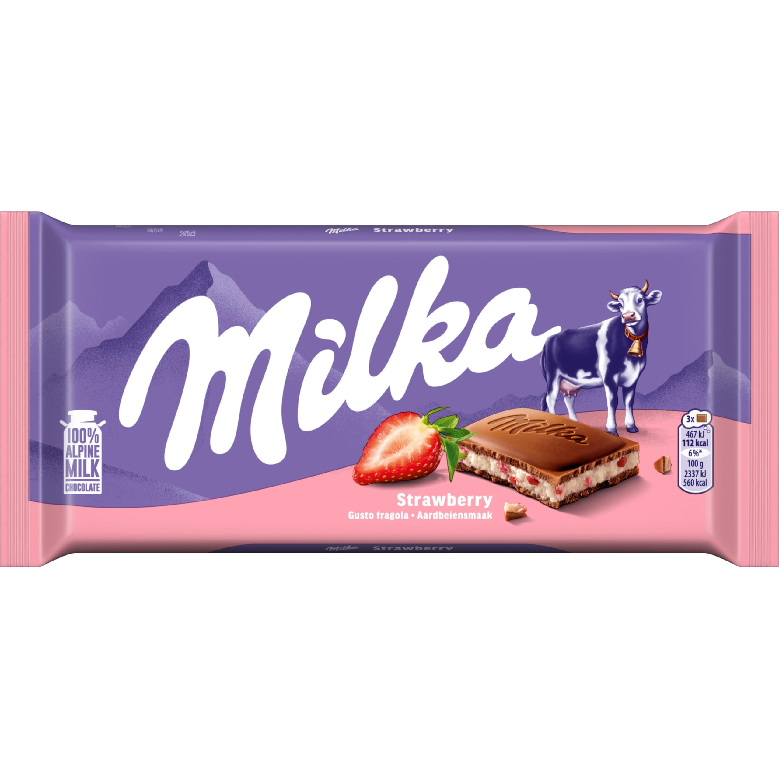 Milka Strawberry Yoghurt Chocolate - 3.2oz
