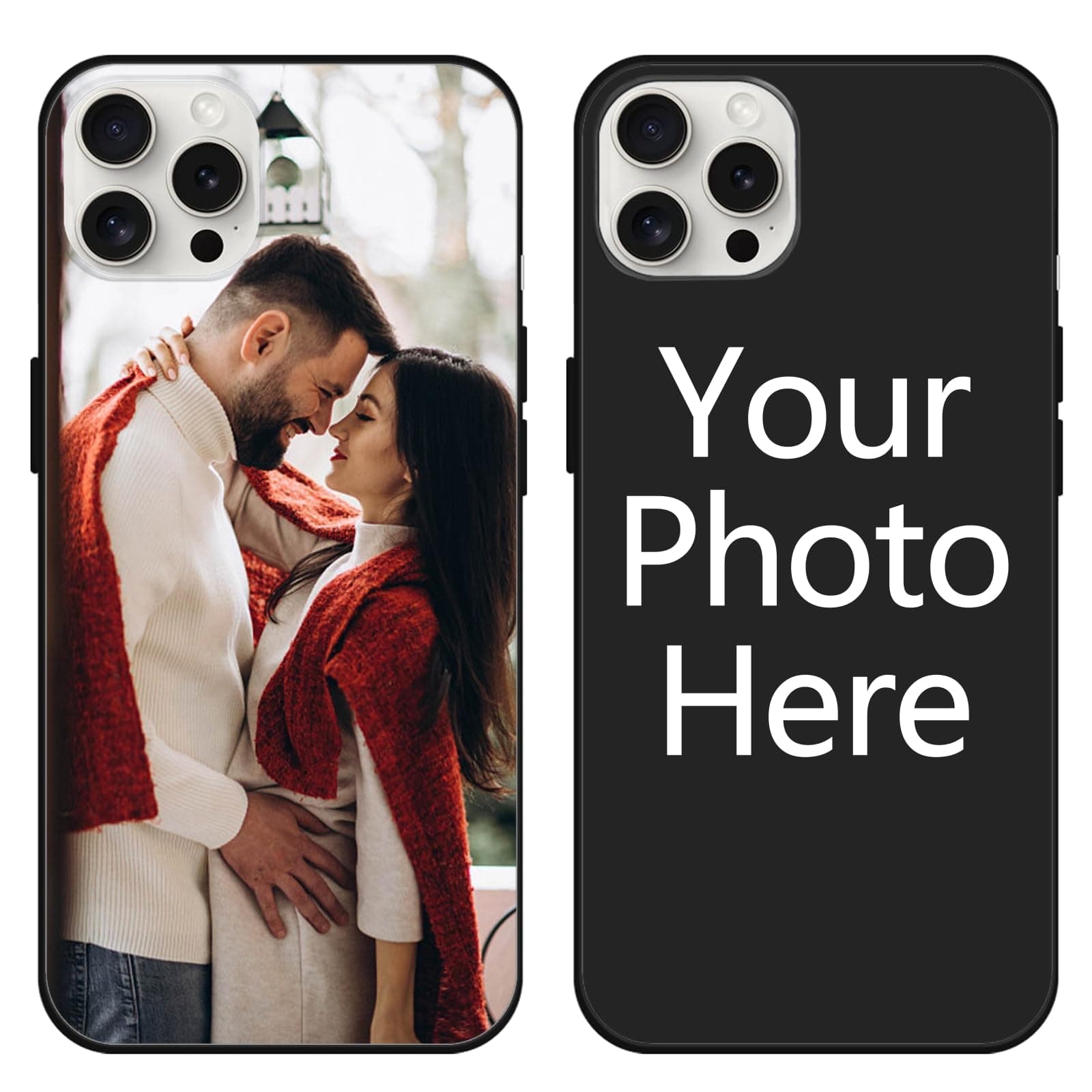 Guerity Customized Gift Custom Phone Case - for iPhone 11/12/13/14/15/mini/Pro/Max/6/7/8/Plus - Customized Cell Phone Cases & Covers, Gifts for Boyfriend, Girlfriend, Dad, Mum (Valentine's Day)