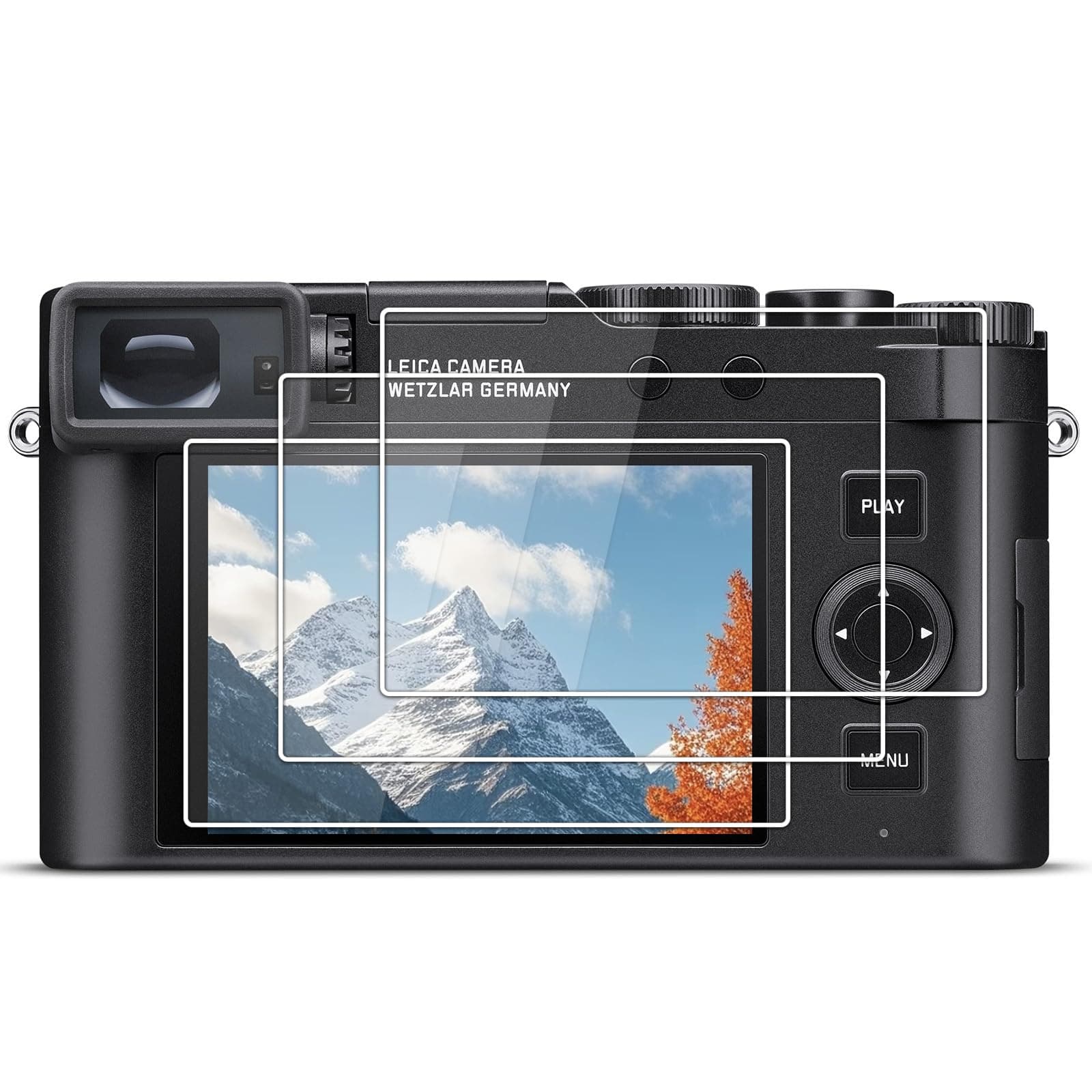 Screen Protector for Leica D-LUX 8 /D-LUX 7 Digital Camera, 0.25mm 9H Hardness Tempered Glass Film D LUX8 D LUX 7 D-LUX Type 109 /C-LUX/V-LUX 5 - Bubble-free/Anti-scratch(2 packs)