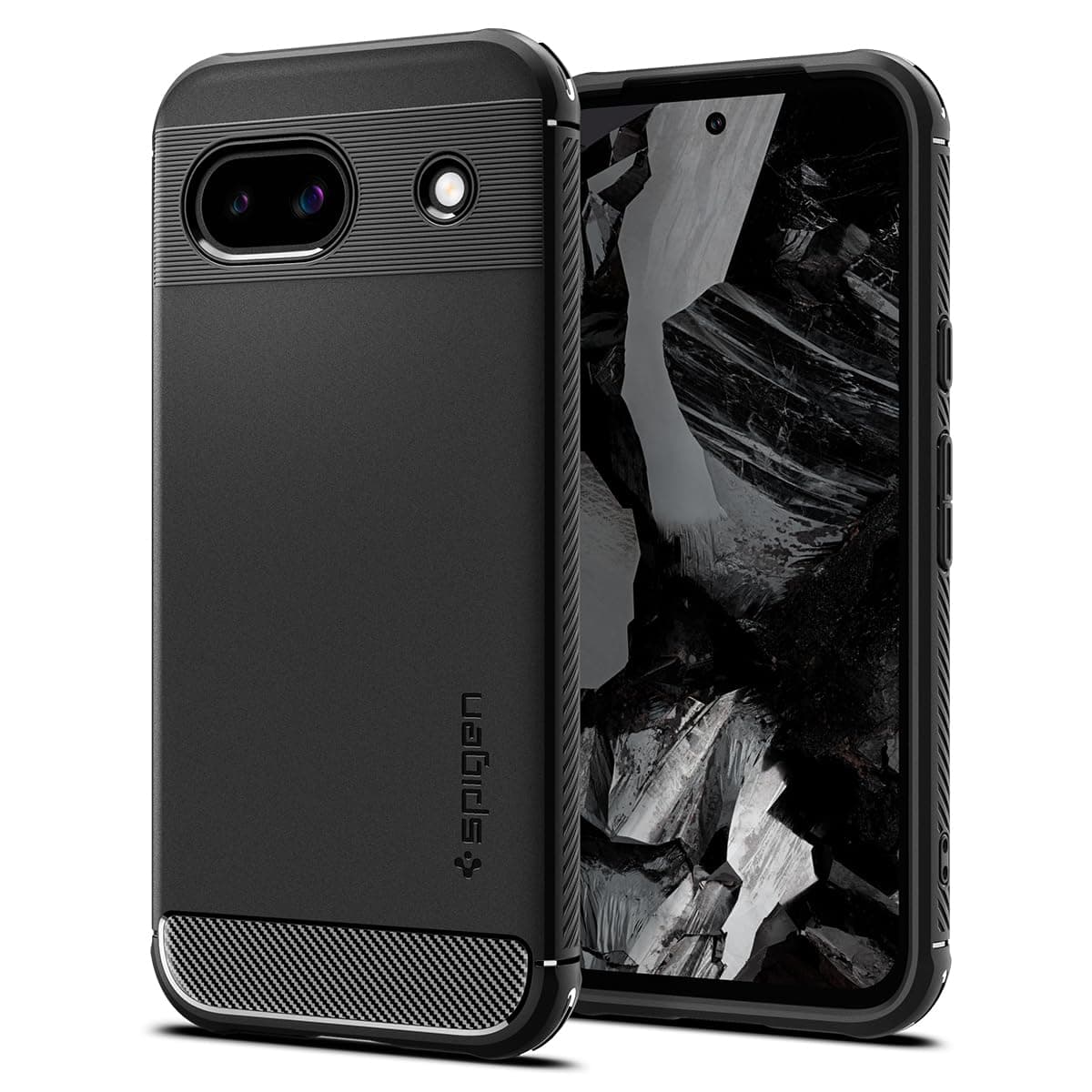 Spigen Rugged Armor designed for Google Pixel 8a case cover - Matte Black