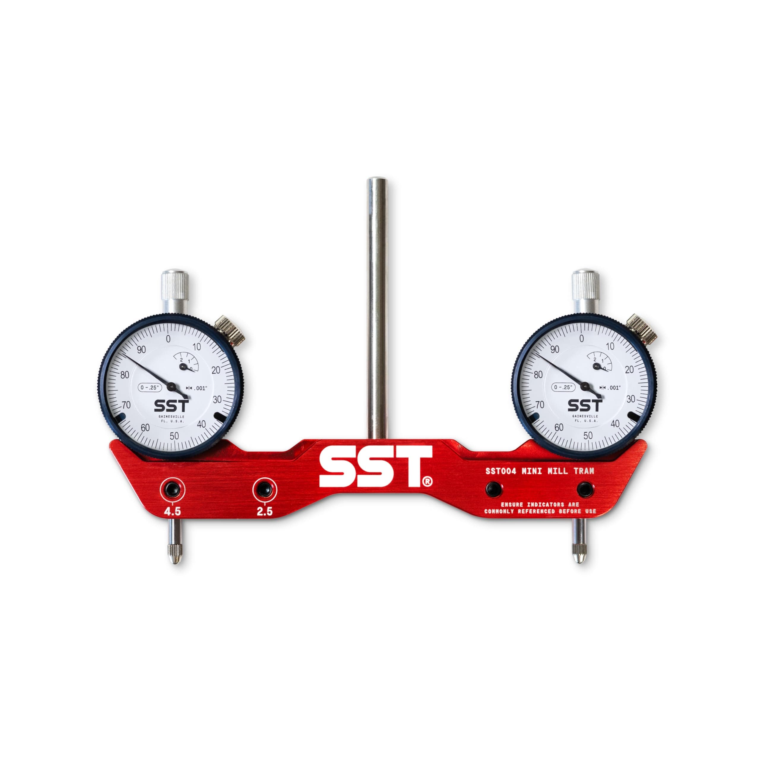 SST - Mini Mill & Lathe Tramming System - Tram, Align, & Square for Machine Calibration - For Angular Misalignment - Precise & Powerful - 0.001” Dial Indicators - Designed in the USA