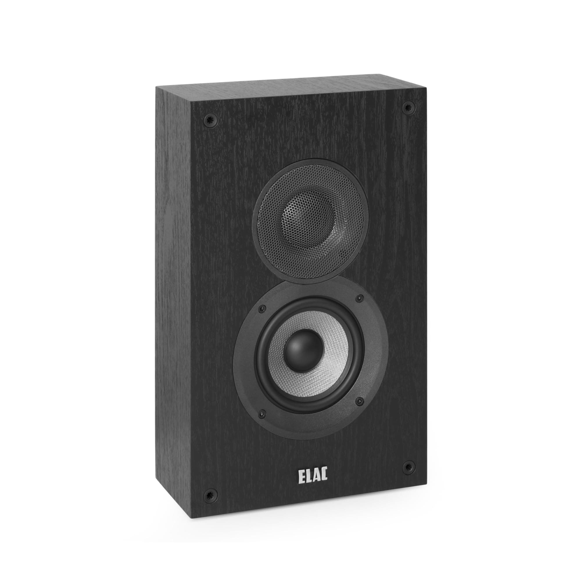 Debut 2.0 OW4.2 On-Wall Speakers, Black (Pair) - 1” Cloth Dome Tweeter & 4” Aramid Fiber Woofer - 2-Way Bass Reflex - Up to 35,000 Hz Response
