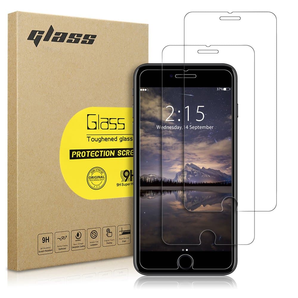 Vnice 3-Pack iPhone 7 Screen Protector Tempered Glass Film Case Anti-Scratch for Apple iPhone 7 4.7-Inch