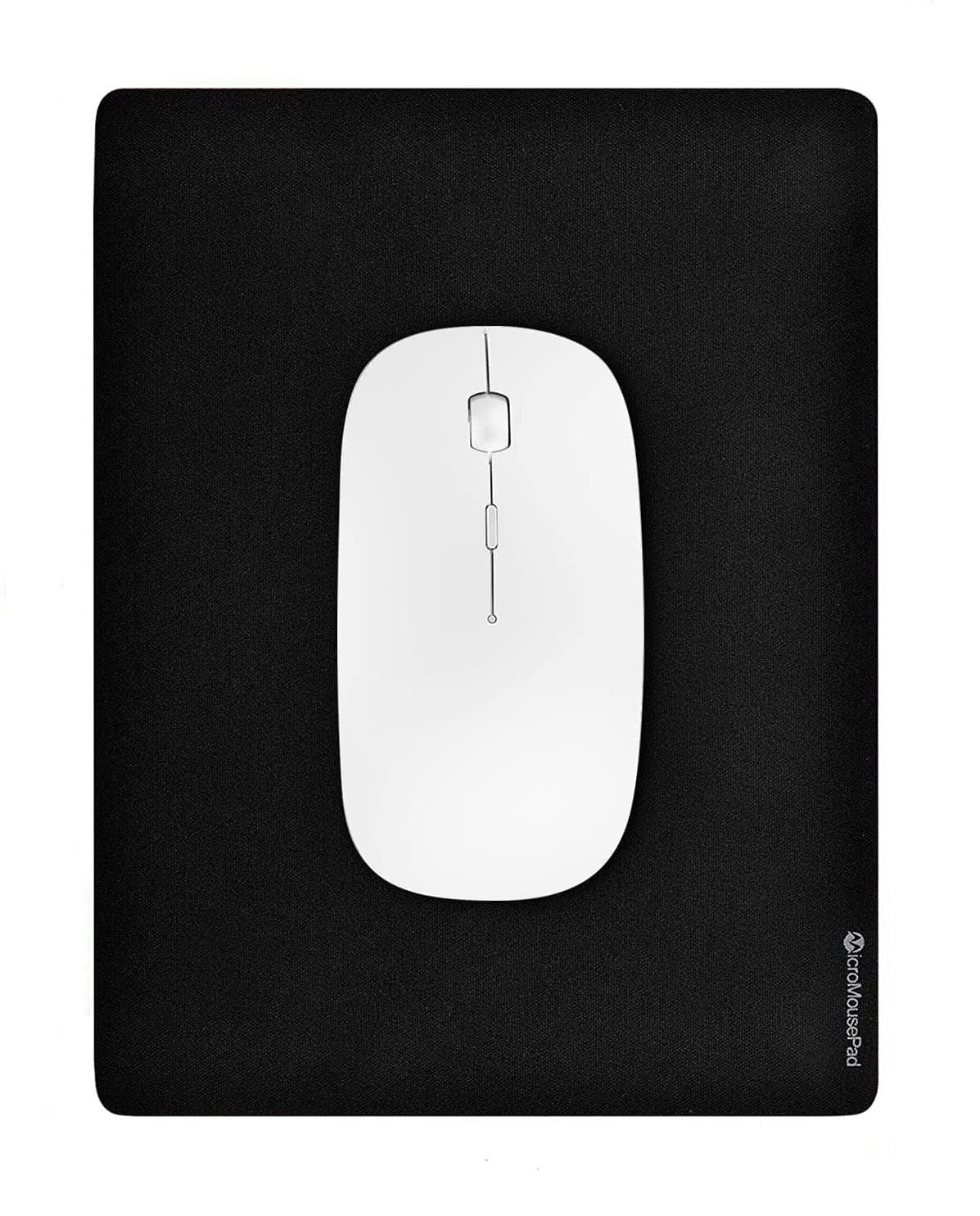 Micro Mouse Pad Small 8"x 6" Black Non-Slip Rubber Base Mousepad for Laptop Or Desktop