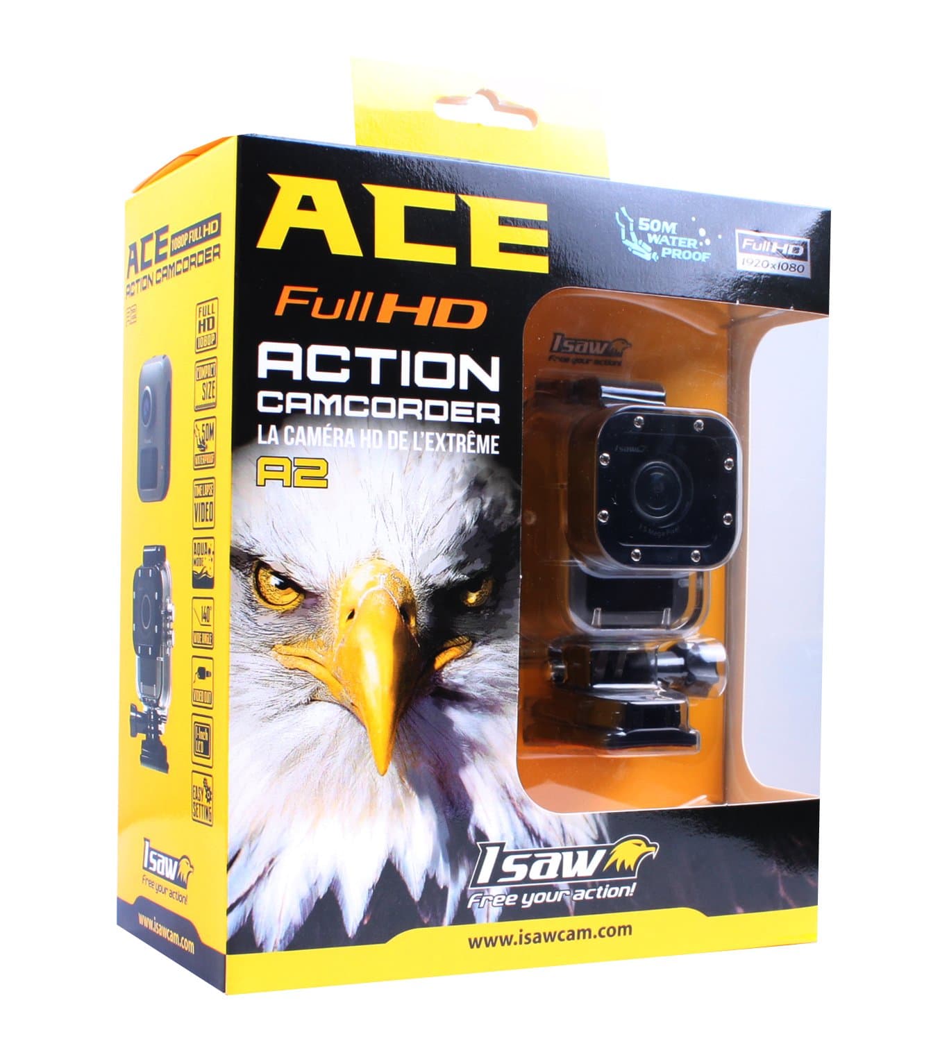 Isaw A2 Camcorder Full HD Micro SD/SDHC Black