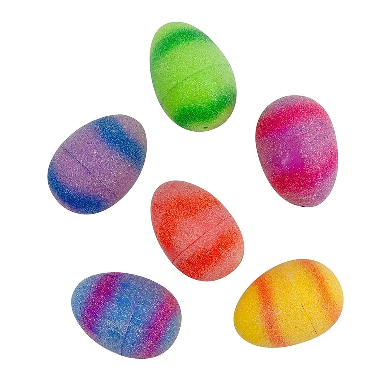 Easter Glittered Filler Eggs 8cm 6Pcs/Pk