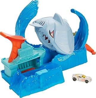 Hot Wheels Plastic Shifter Shark Jump Playset, Pack Of 1, Multicolour