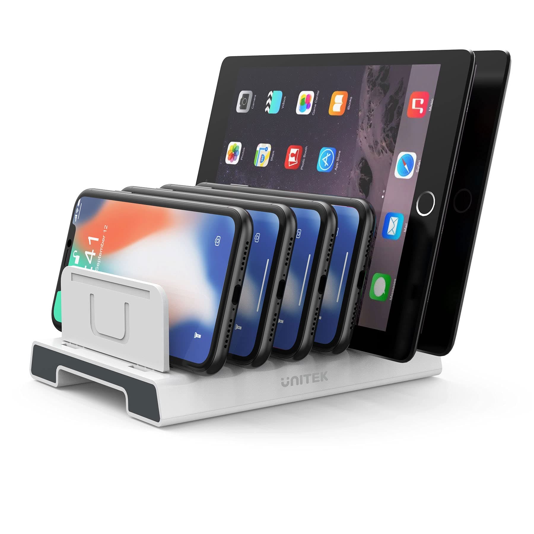 Unitek Adjustable Universal Multi-Device Organizer Dock Stand Holder (6-Slot)