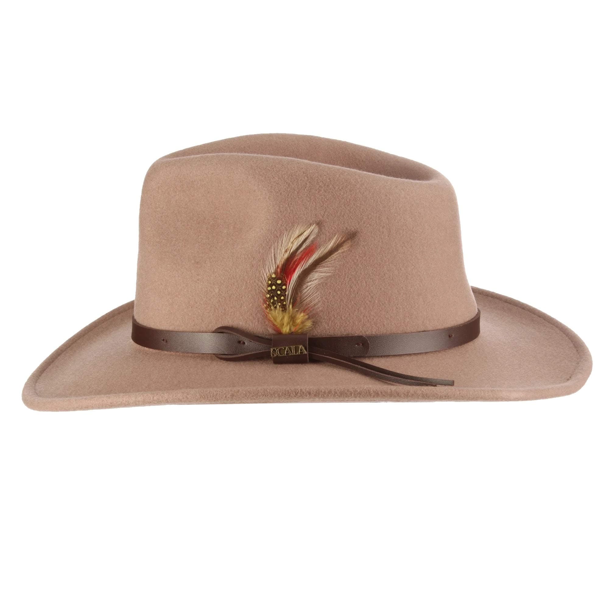 SCALA Classico Men's Crushable Felt Outback Hat