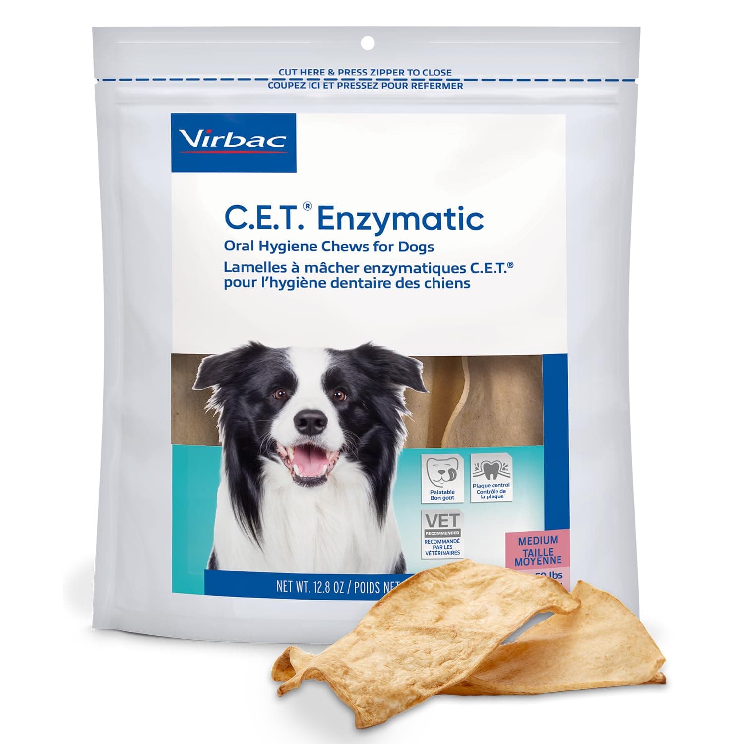 C.E.T. Enzymatic Oral Hygiene Chews for Dogs Medium 90605