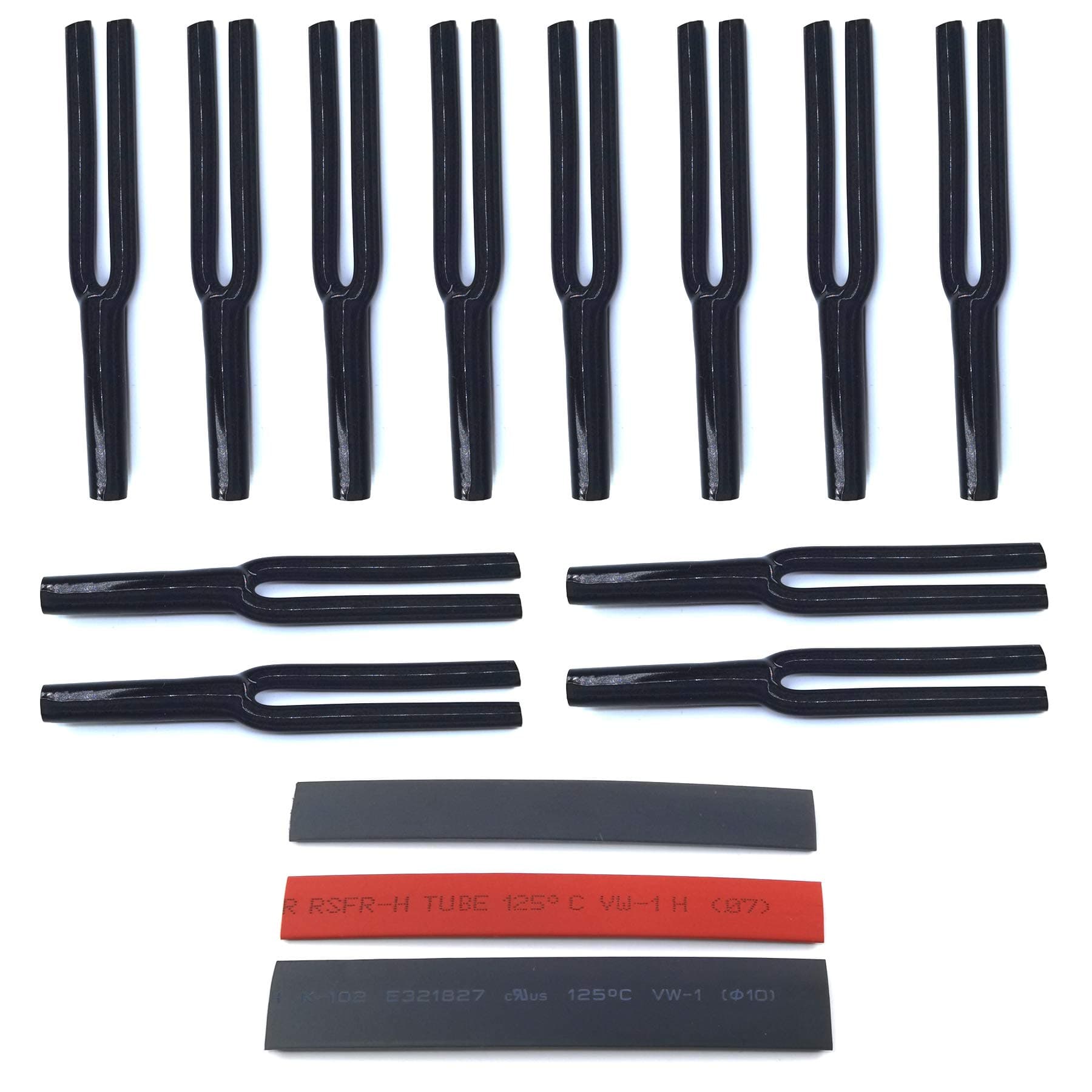 Speaker Wire Pants(Y Boot) Cable Pants 8mm 2-Conductor, Black (Pack of 12) Insulated Heat shrinkable Tube (Shrink Ratio2:1,6ft)