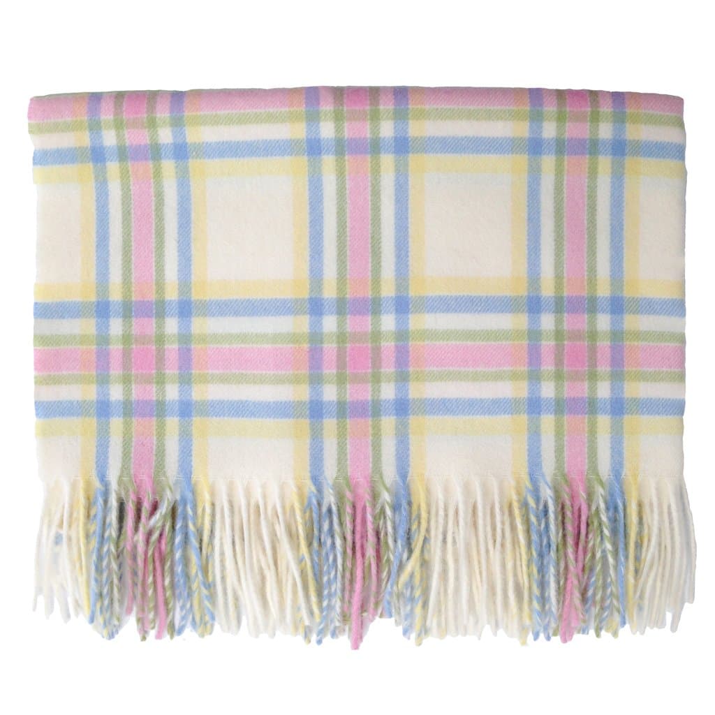 English Stroller Blanket ~ Pastel Plaid