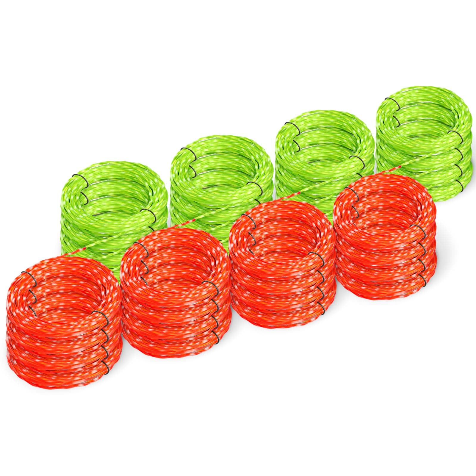 16 Pack AL2420PD Replacement Twisted Trimmer Line Compatible with All EGO 15-Inch String Trimmers Weed Eater, Dual Color Pre-Cut 0.095" 224Ft Weed Wacker String line for EGO Trimmers String