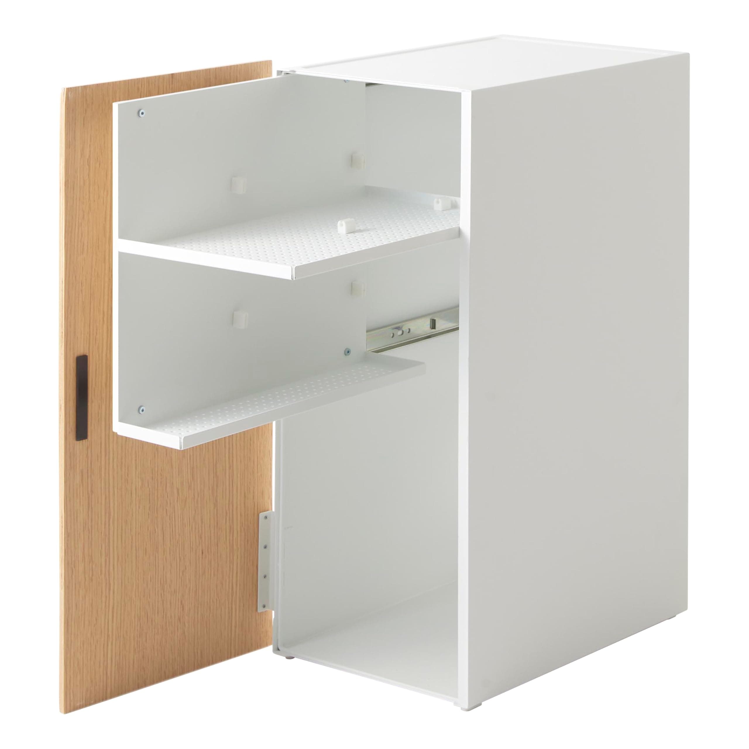 Yamazaki Home Tower Large Capacity Game Console Rack – Organize Controllers, Pull-Out Shelf, Cable Management - Steel