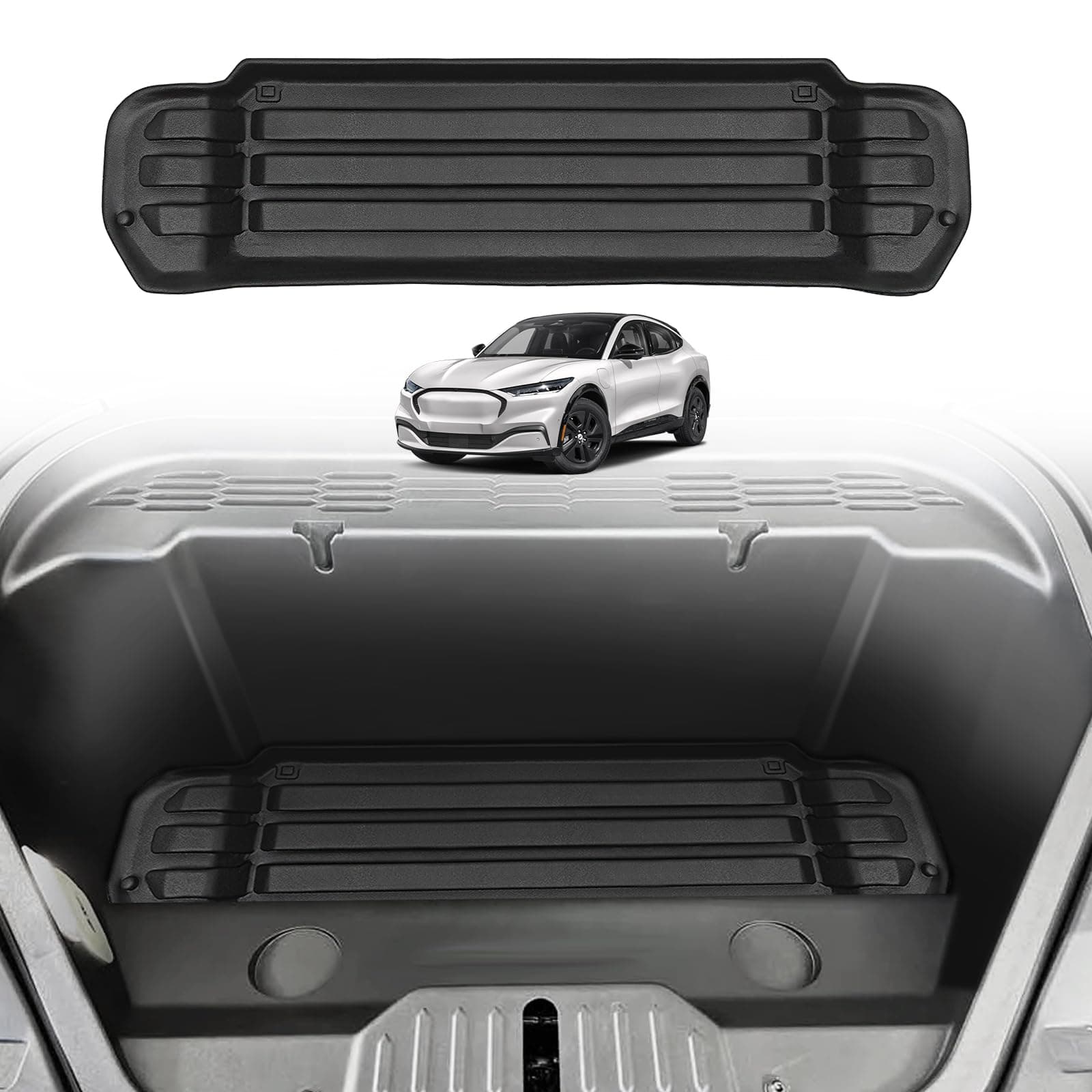 BestEvMod Vehicle Mat Cargo Liner Compatible with Mach-E 2024 Accessories All-Weather Front Trunk Frunk Rubber Cargo Liner (Frunk Mat 2024)