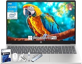 HP 15.6" Touchscreen Laptop for Student & Business, Microsoft Office Lifetime License, Intel 12th Gen Core i3-1215U, 16 GB RAM, 1 TB SSD, Intel UHD Graphics, Fast Charge, HD Camera, Windows 11 Pro