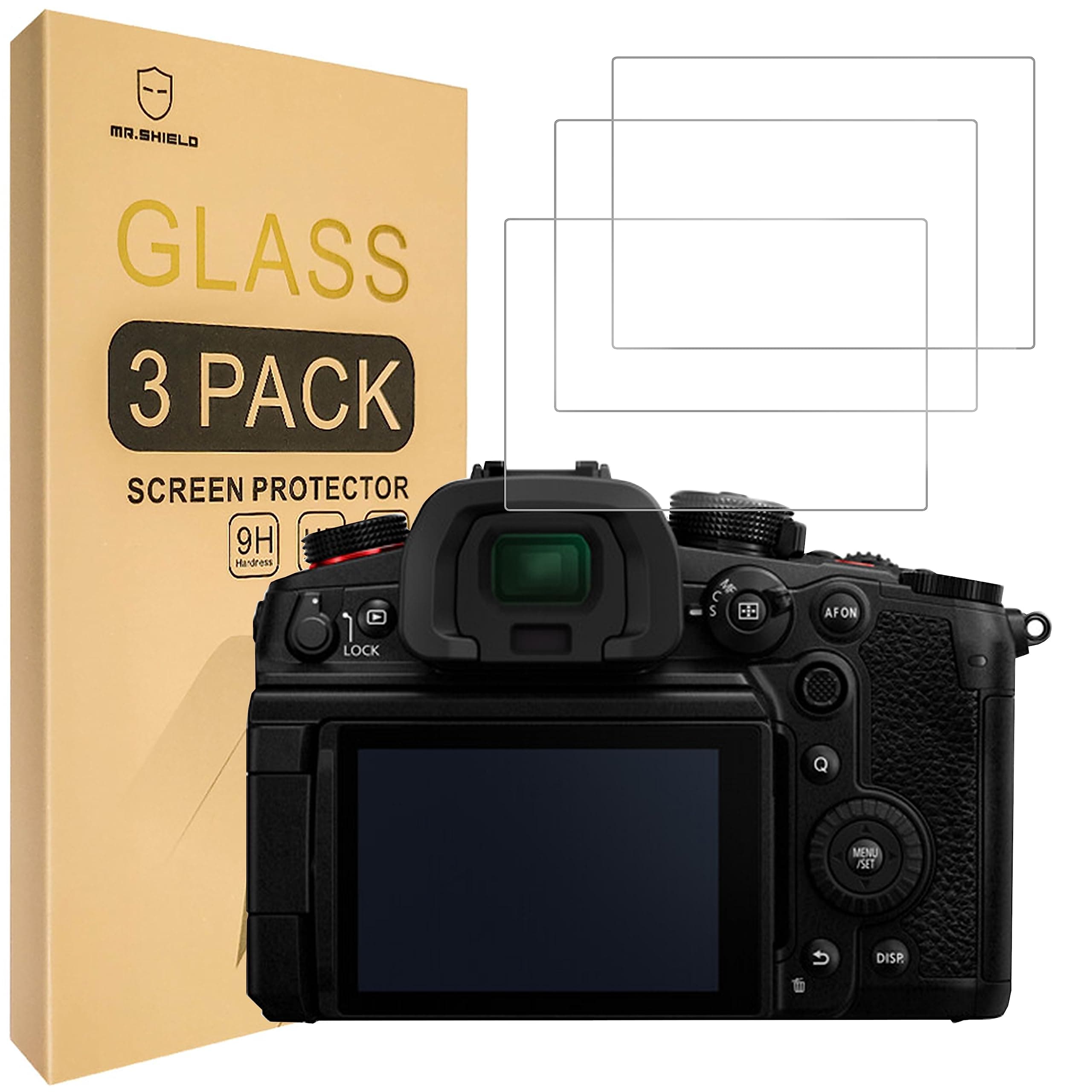 Mr.Shield [3-Pack] Screen Protector For Panasonic Lumix S5II /S5M2 / S5IIX / S5, Lumix GX8 / GX85 / GX80, LX10 / LX10 II / LX15 [Tempered Glass] [Japan Glass with 9H Hardness] Screen Protector