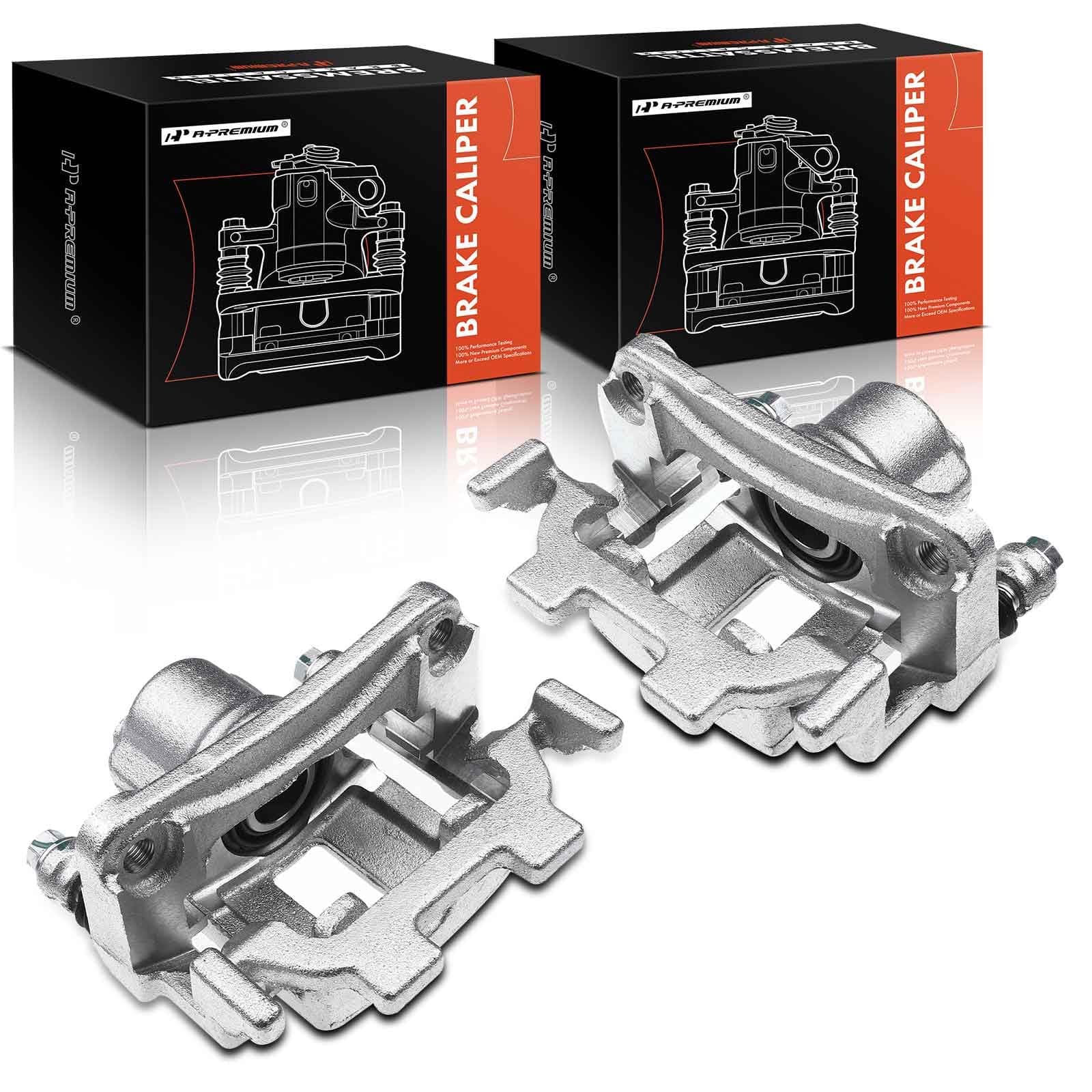 Disc Brake Caliper Assembly with Bracket Compatible with Select Nissan Models - Maxima 2009-2014 2016-2018 - Rear Driver and Passenger Side, 2-PC Set