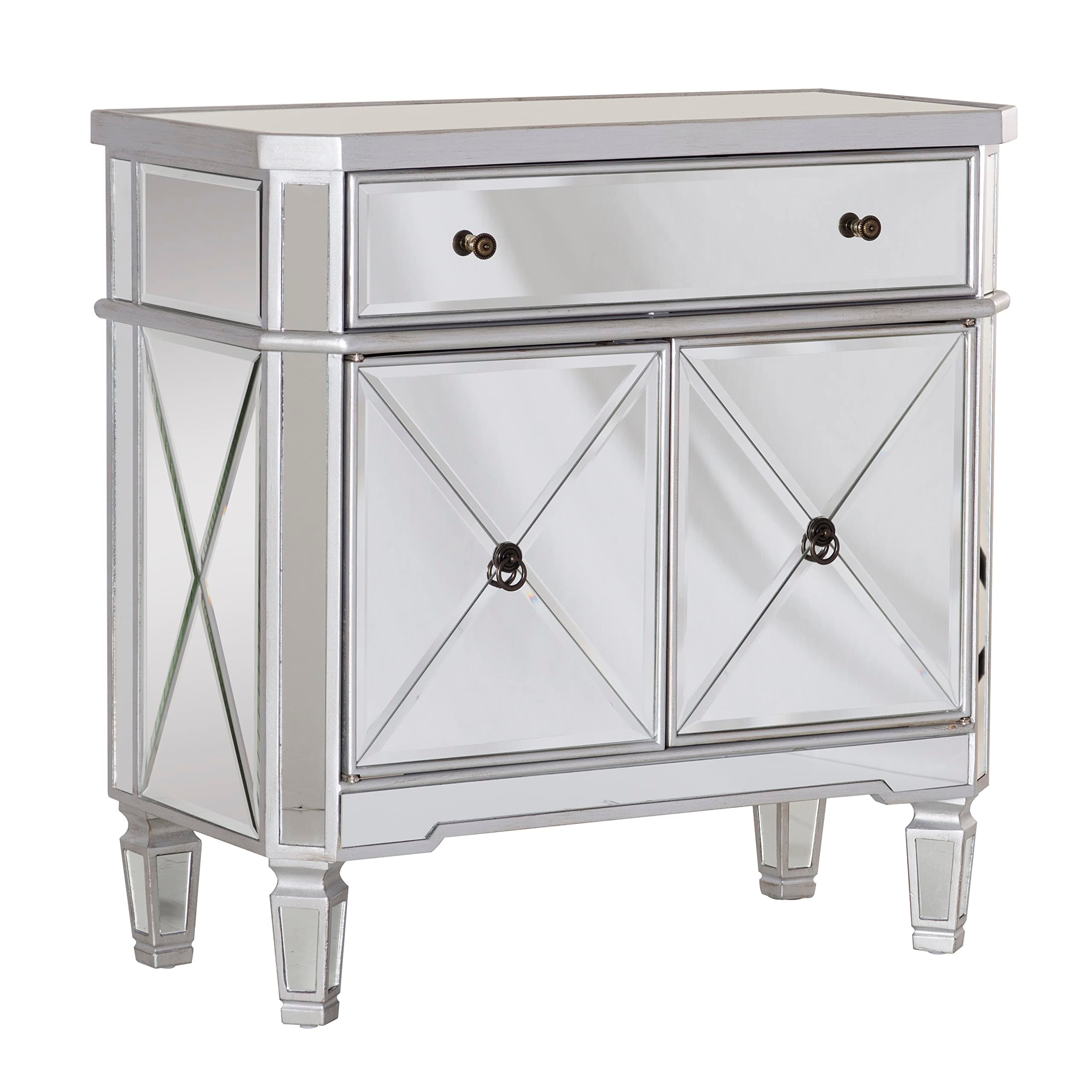 Powell Mirrored 1-Drawer, 2-Door Console