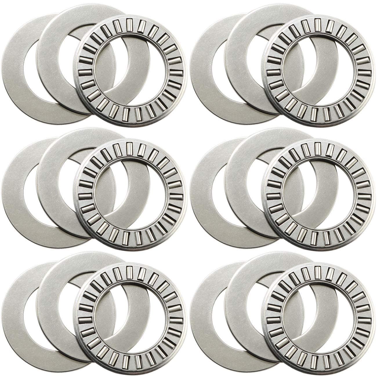 MEETOOT 6 Sets Thrust Needle Roller Bearings NTA1220+2TRA Thrust Needle Roller Bearing with Two Washers 3/4