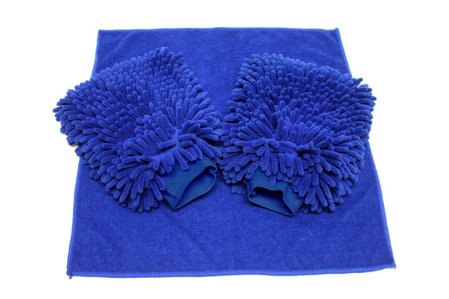 UTowelsMicrofiber Wash Mitt - 2 Pack Large Size Plus 1 Free Large Microfiber Wash Cloth - Wash Glove - Scratch Free - Lint Free