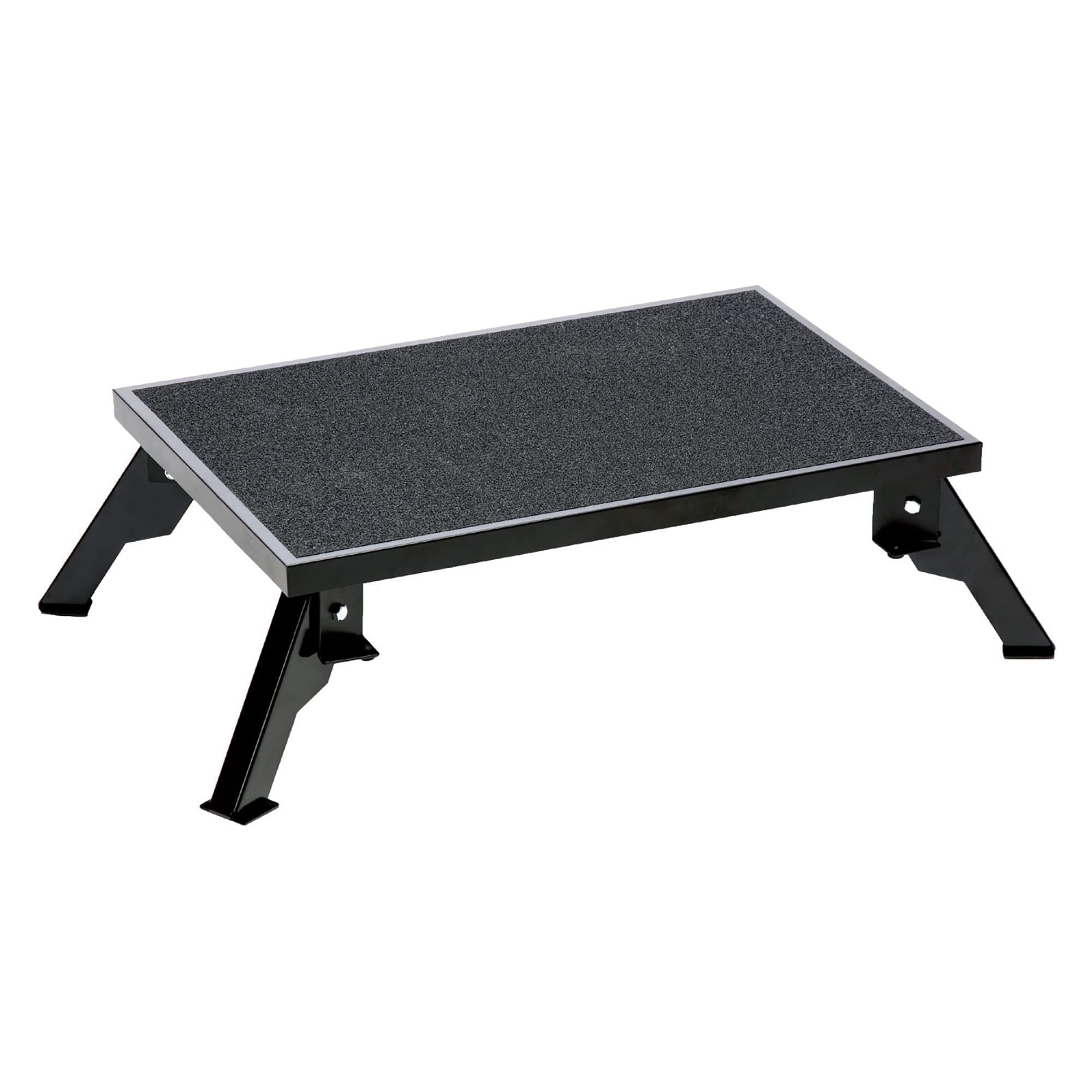 Stromberg Carlson 24″ x 16″ Adjustable RV Platform Step, Heavy-Duty Rust-Resistant Steel, Portable Step Stool for Campers, 4″ and 8″ Height, 300 lbs Capacity, Non-Skid Surface & Folding Legs