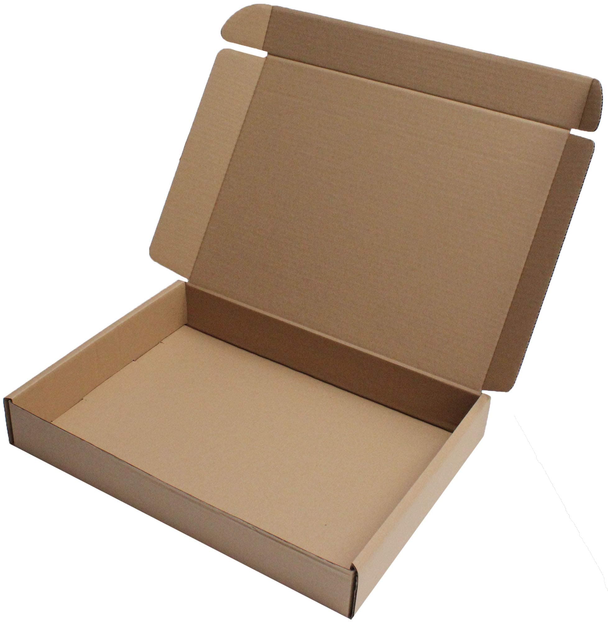 WHITE OR BROWN SHIPPING CARDBOARD BOXES POSTAL MAILING GIFT PACKET SMALL PARCEL (15.5" x 12" x 2.5", BROWN, 10)