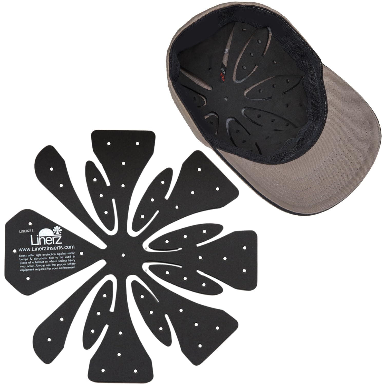 Linerz Bump Cap Hat Inserts Ventilated Lightweight Universal Trim to Fit