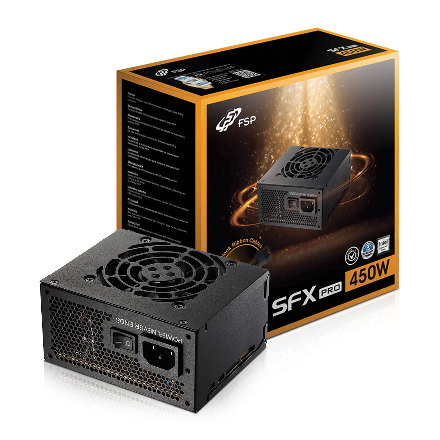 FSP Mini ITX Solution/SFX 12V / Micro ATX 80 Plus Gold Certified Gaming Power Supply Series Group (450W)