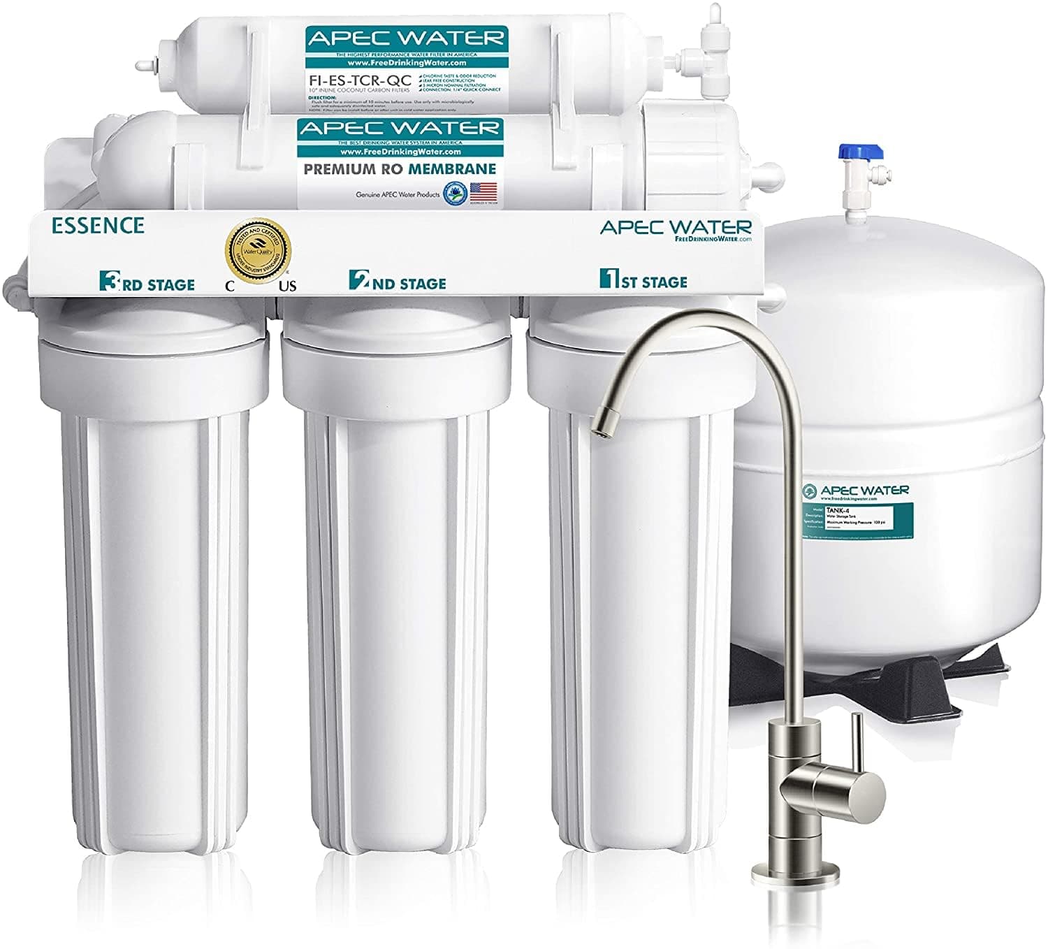 APEC Water 50 GPD Essence Reverse Osmosis Drinking Water Filter System (ROES-50)