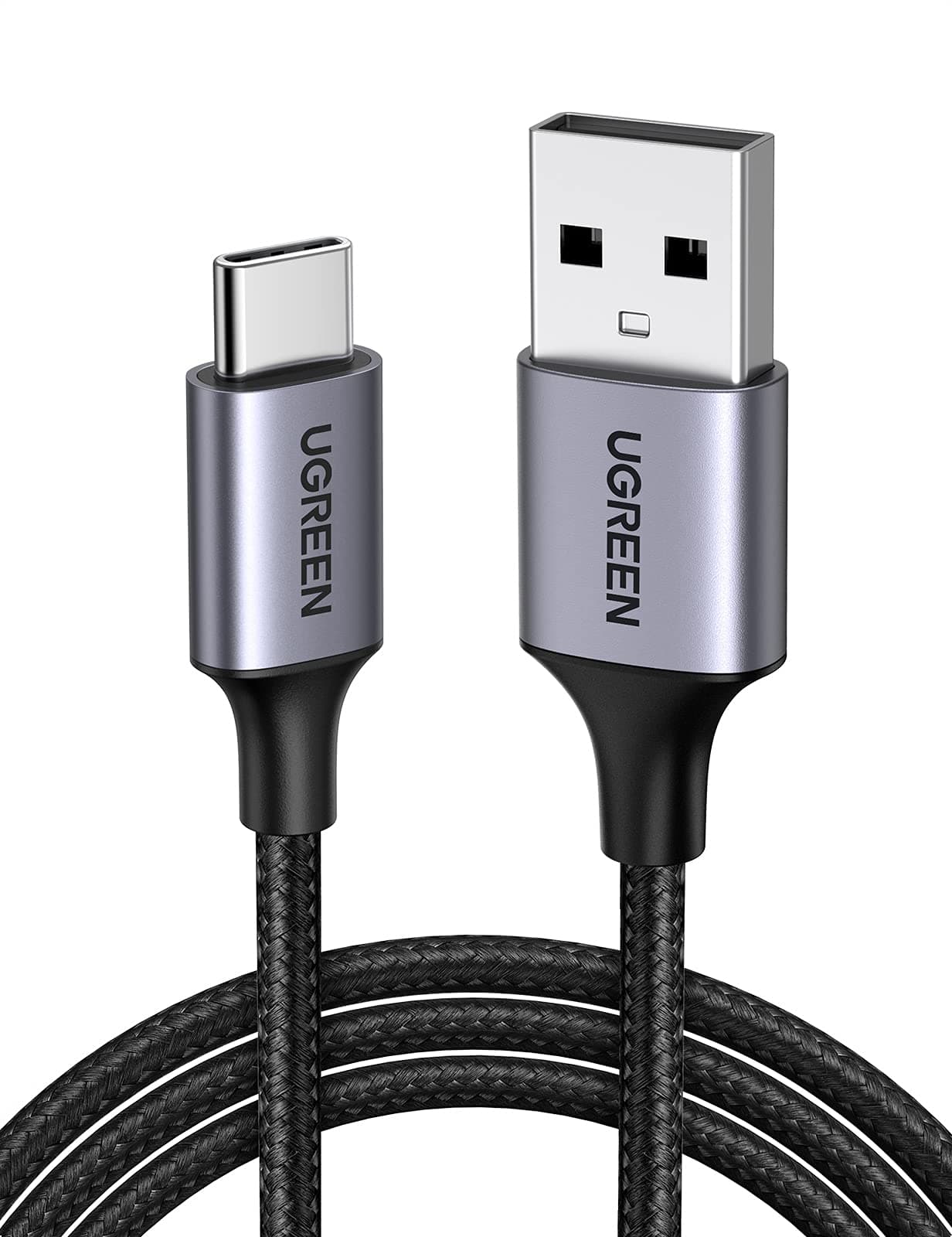 UGREEN USB to USB C Cable, Car Carplay Cable USB A to Type C Cable Fast Charging Braided USB C Cord Compatible with iPhone 16/16 Plus/16 Pro/15, Samsung Galaxy S24/S23, Pixel 8/7, 3.3FT